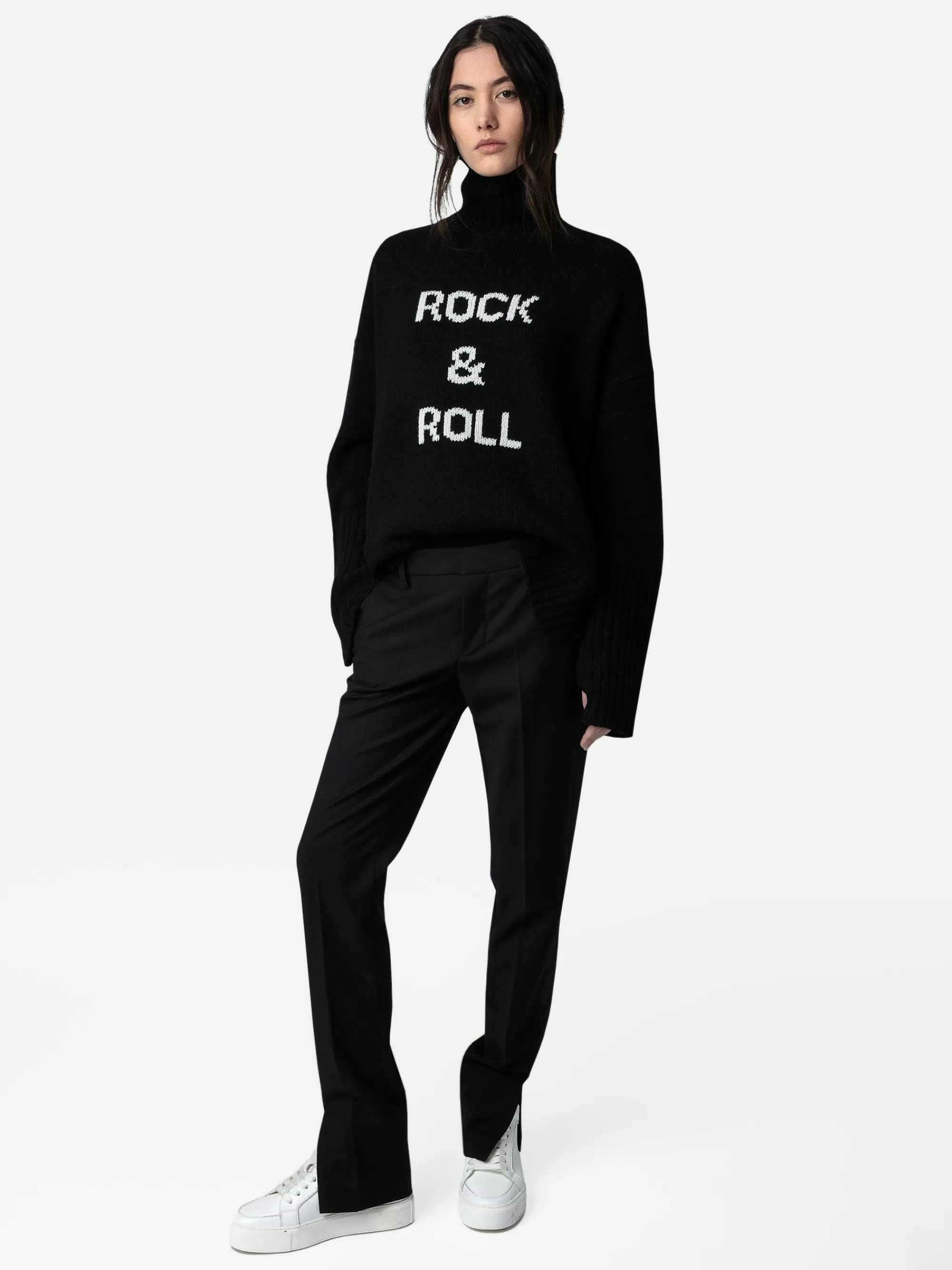 Sweaters & Cardigans | Iconics | Zadig&Voltaire Alma Rock & Roll Sweater Black