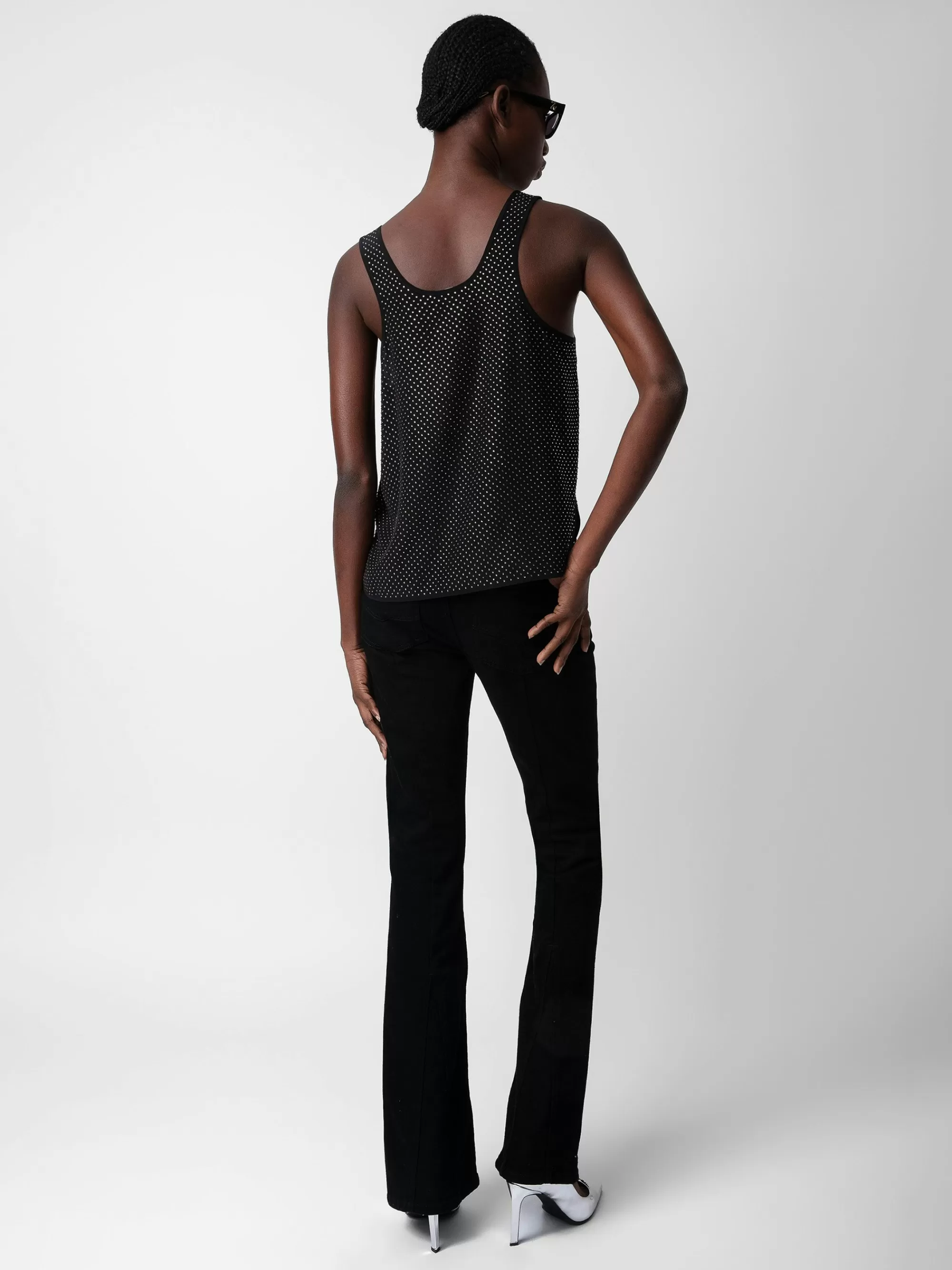 Tops & Shirts | Embellishment | Zadig&Voltaire Carys Diamanté Silk Top Black