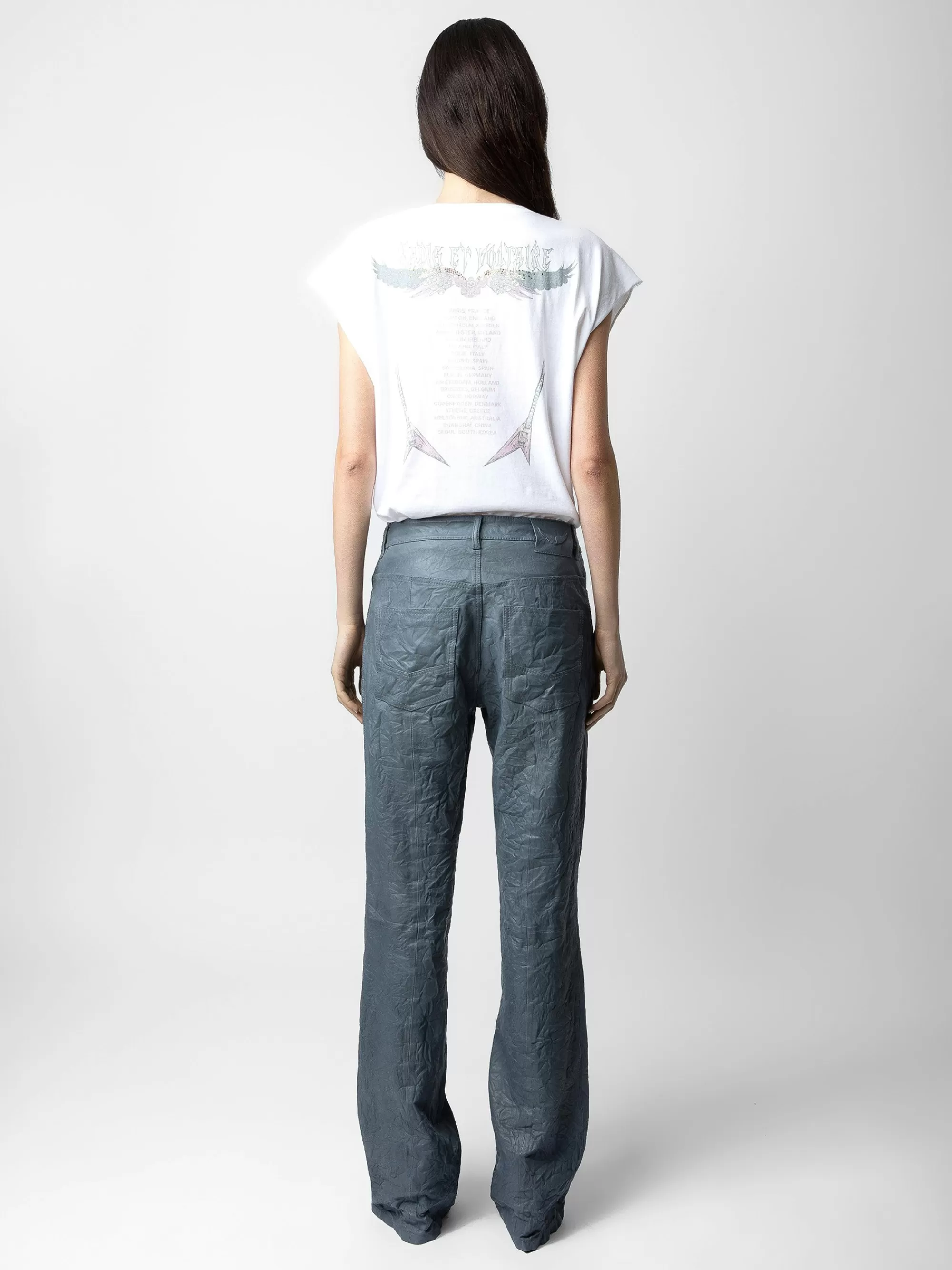T-Shirts | Embellishment | Zadig&Voltaire Cécilia Concert Diamanté Tank Top White