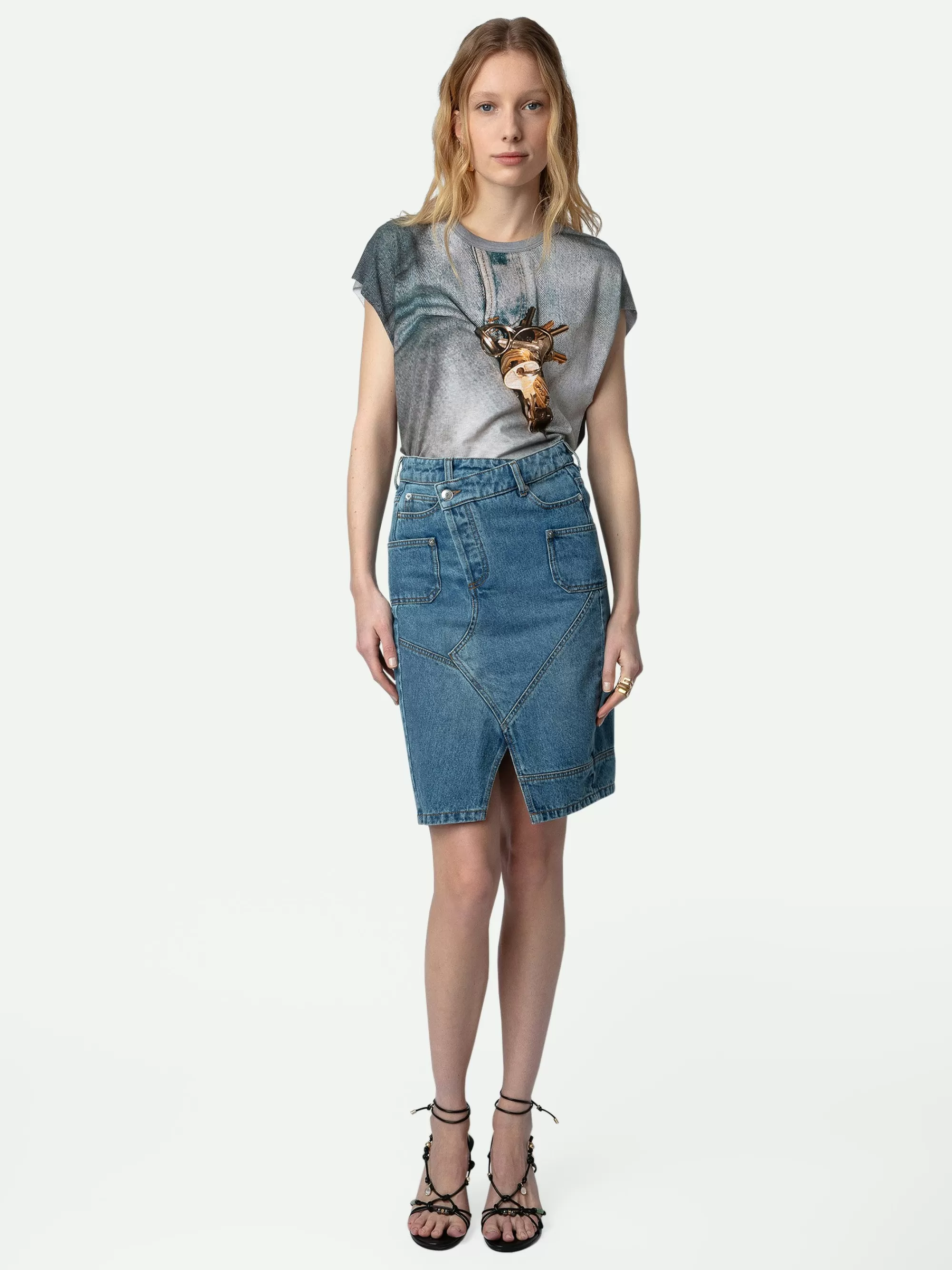 T-Shirts | Spring/Summer 2024 | Zadig&Voltaire Cecilia T-shirt Carbone