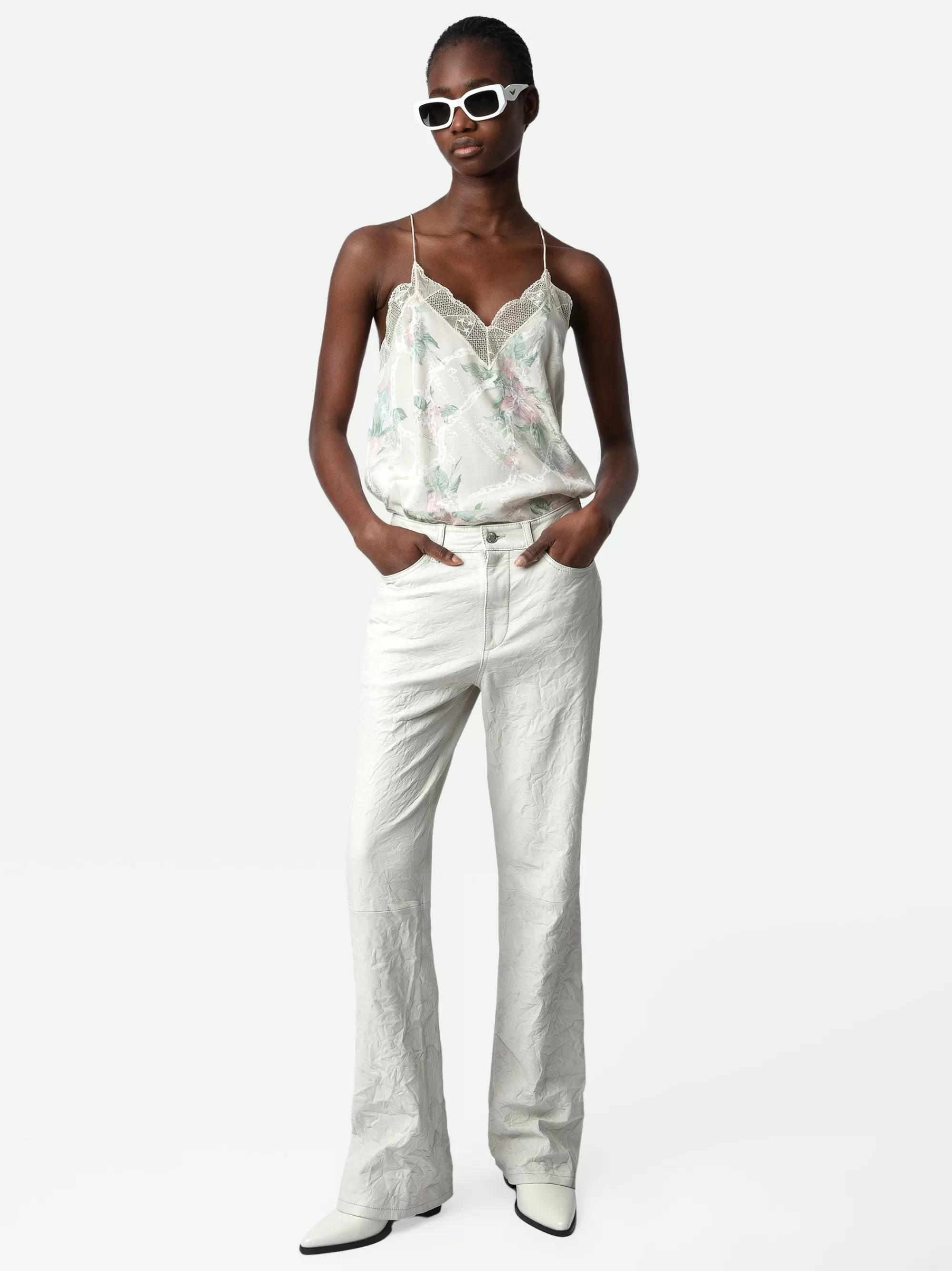 Tops & Shirts | Spring/Summer 2024 | Zadig&Voltaire Christy Silk Camisole Mastic
