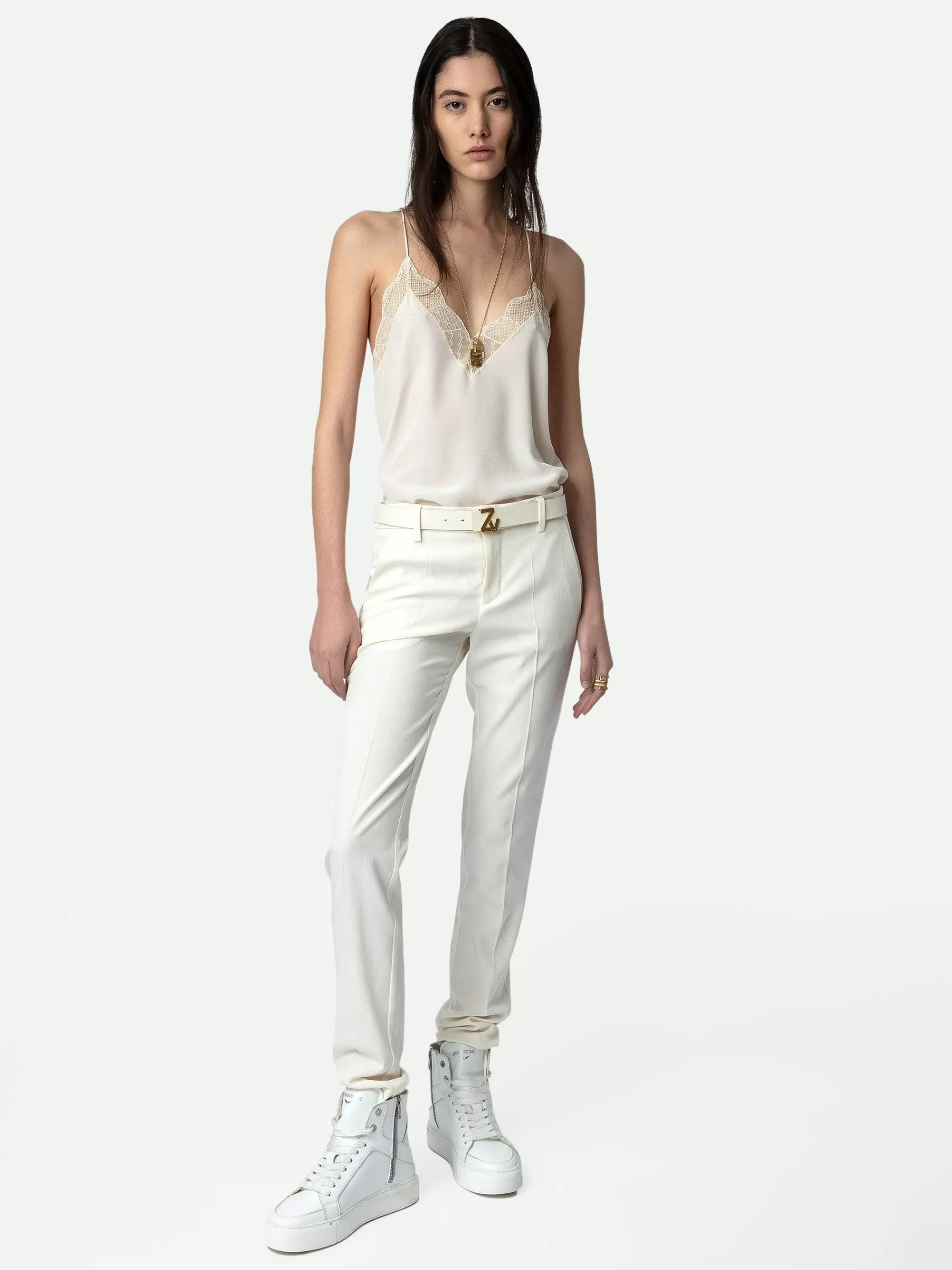 Tops & Shirts | Iconics | Zadig&Voltaire Christy Silk Camisole Ecru