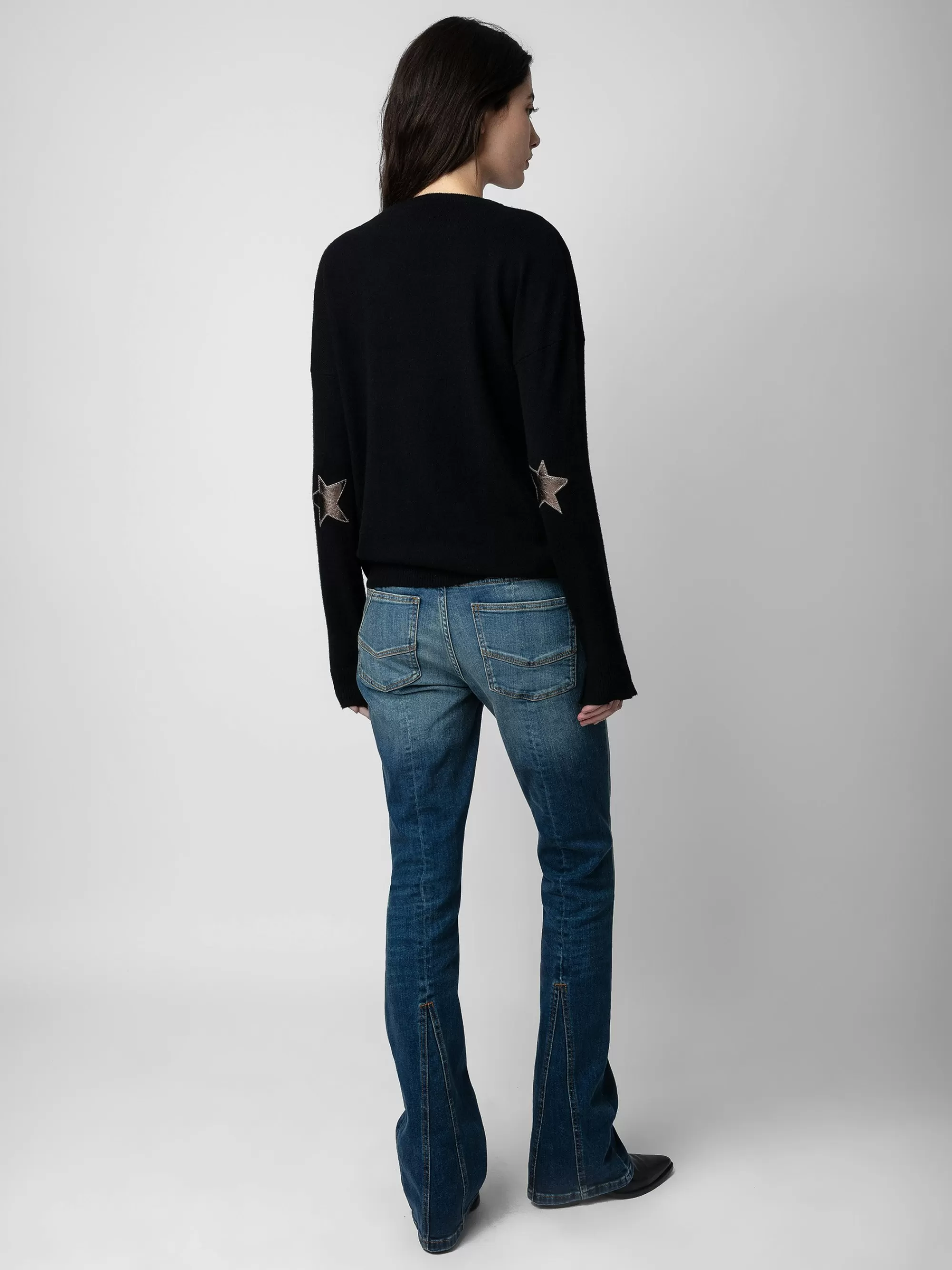 Sweaters & Cardigans | Iconics | Zadig&Voltaire Cici Patch Cashmere Sweater Black