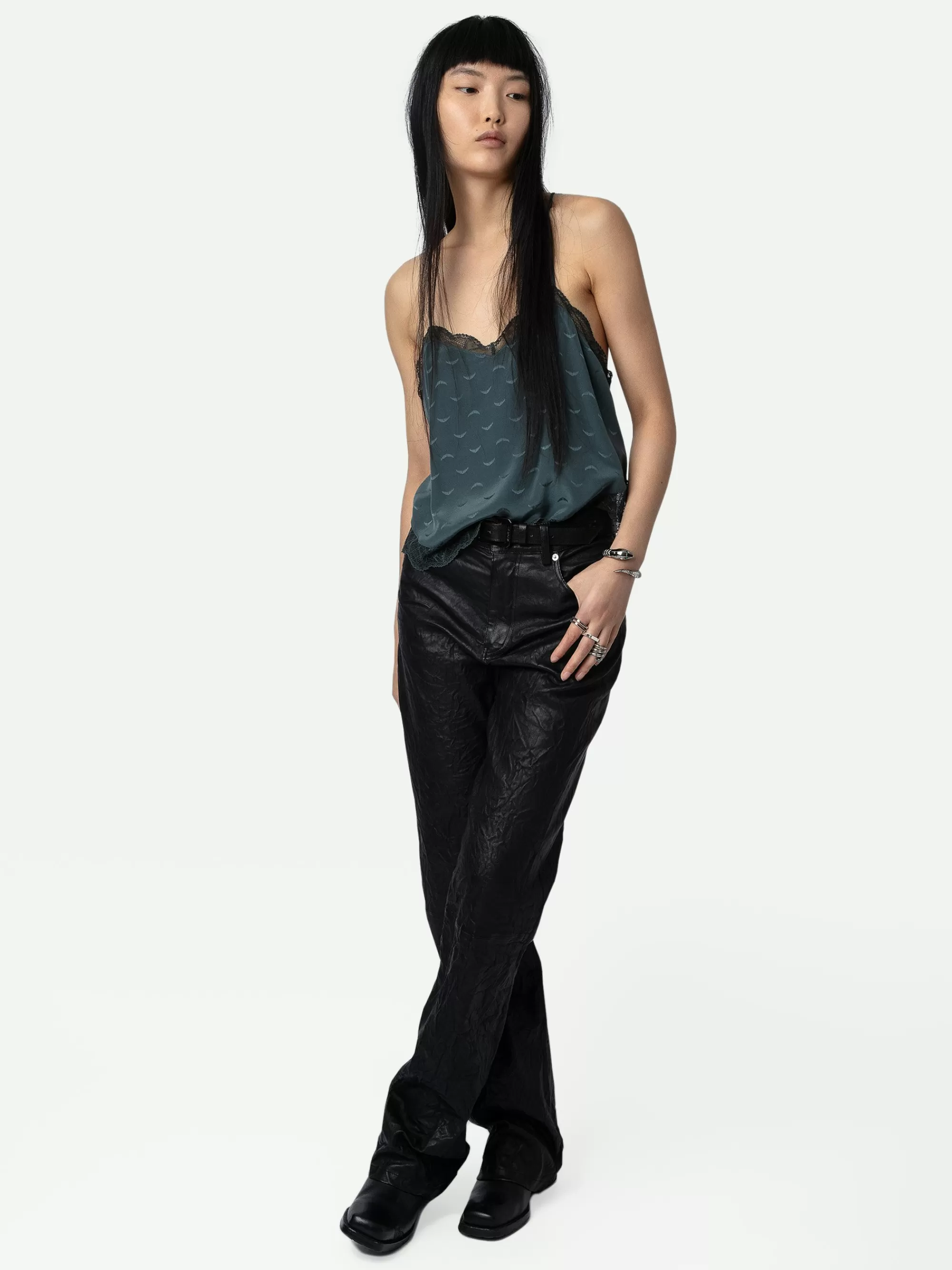 Tops & Shirts | Spring/Summer 2024 | Zadig&Voltaire Claudy Silk Jacquard Camisole Nori