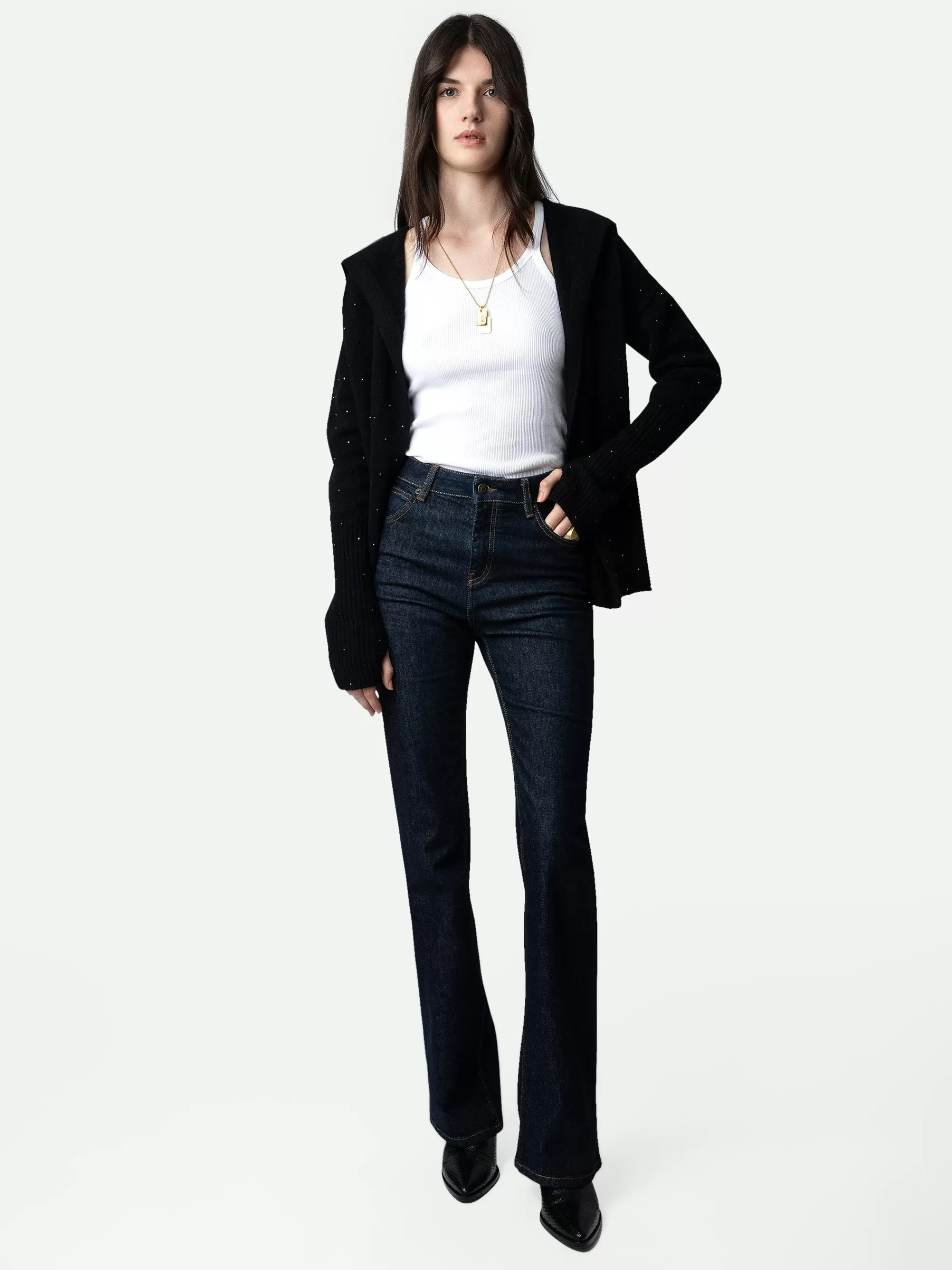 Sweaters & Cardigans | Cashmere | Zadig&Voltaire Cosany Diamanté Cashmere Cardigan Black