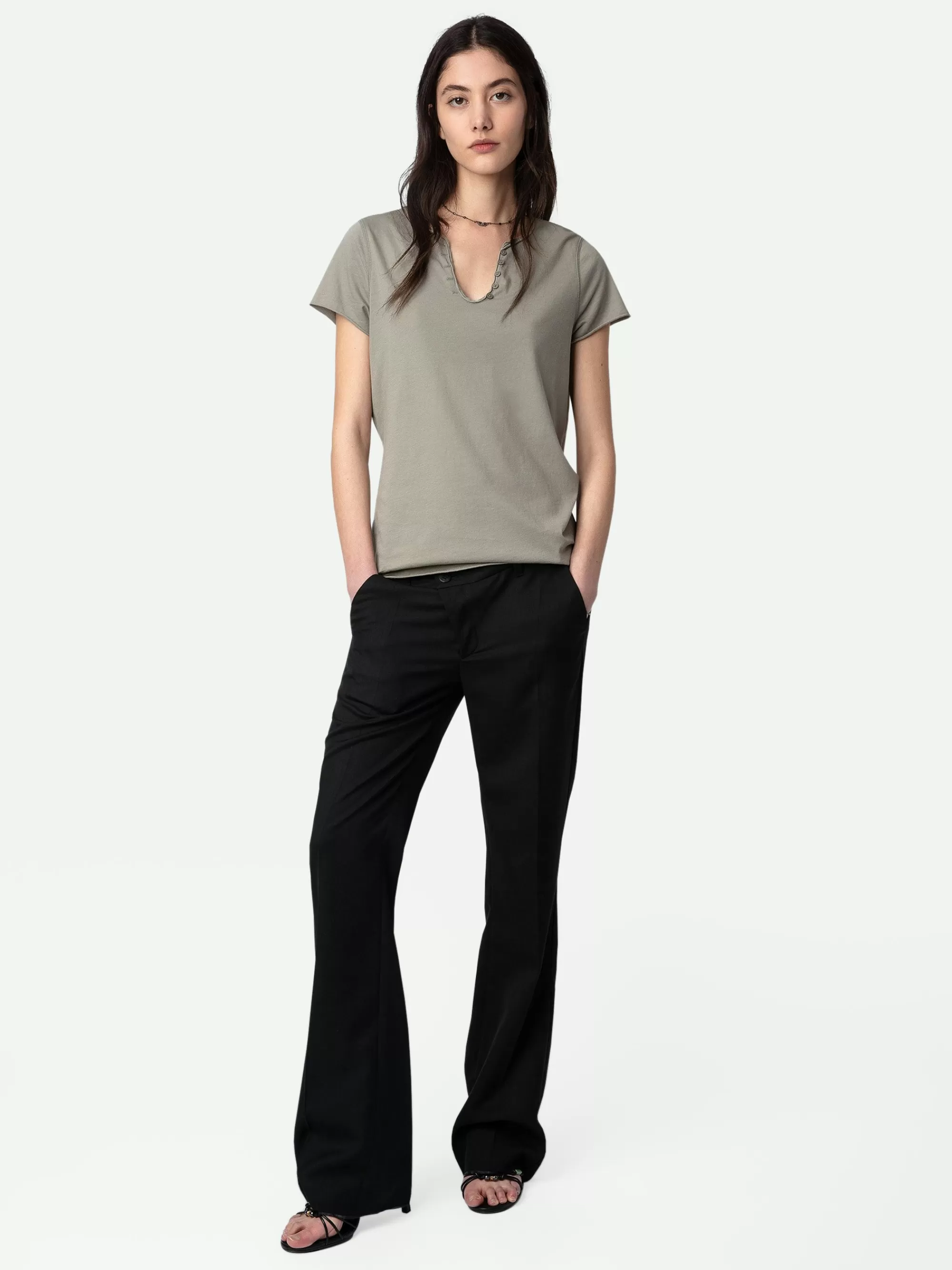 T-Shirts | Spring/Summer 2024 | Zadig&Voltaire Insignia Henley T-shirt Trellis