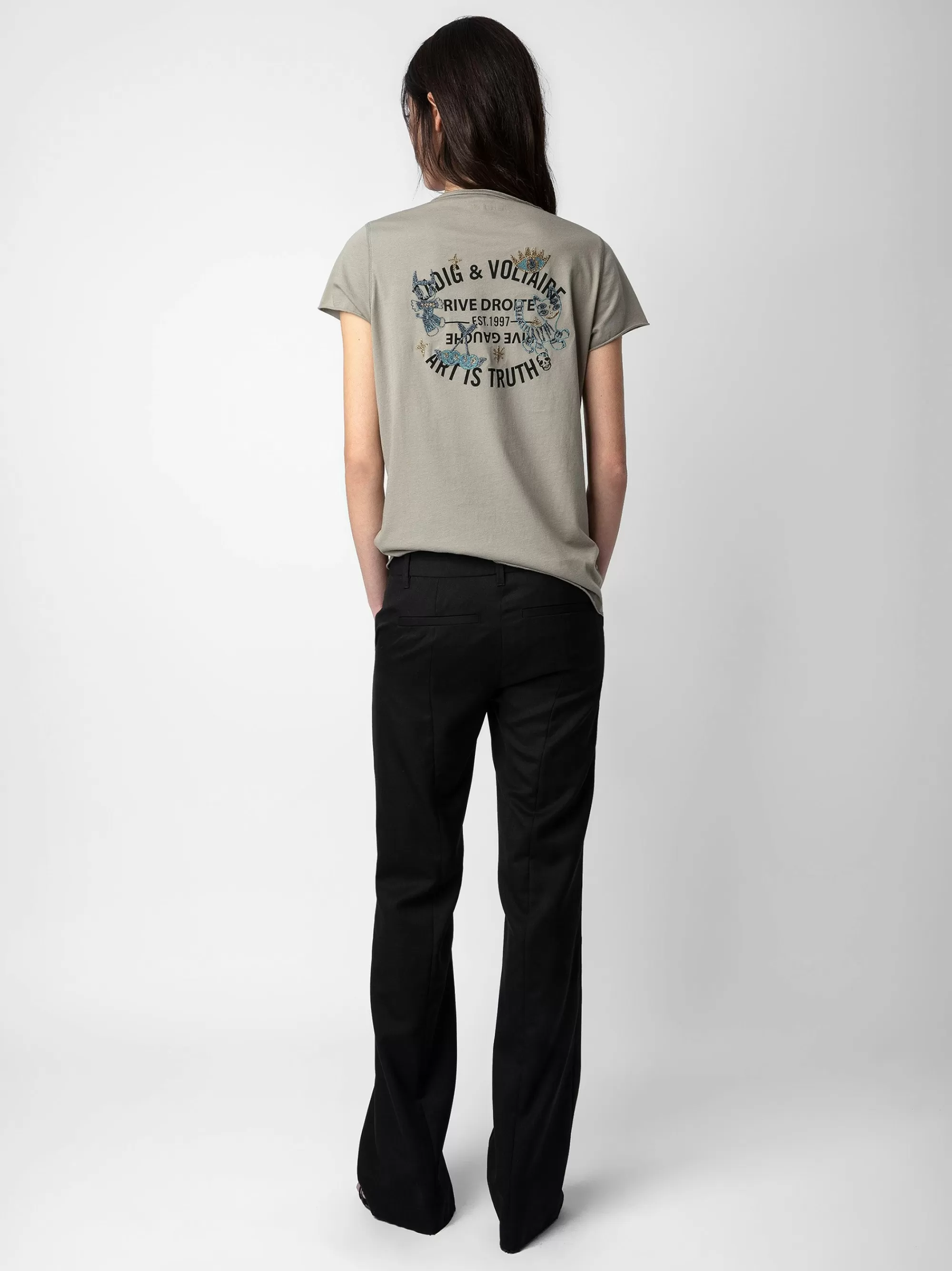 T-Shirts | Spring/Summer 2024 | Zadig&Voltaire Insignia Henley T-shirt Trellis