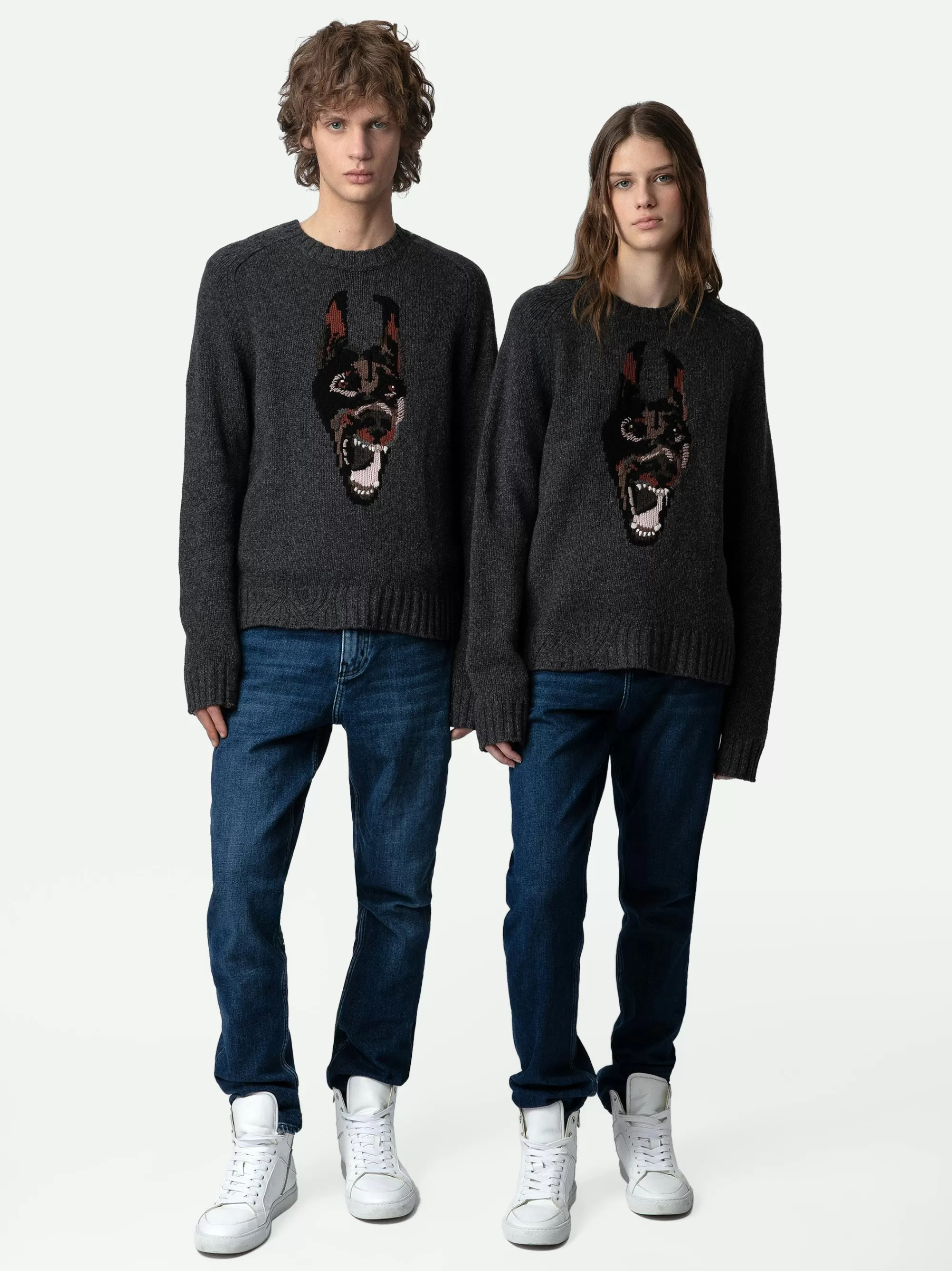 Spring/Summer 2024 | Unisex | Zadig&Voltaire Jordan Sweater Anthracite
