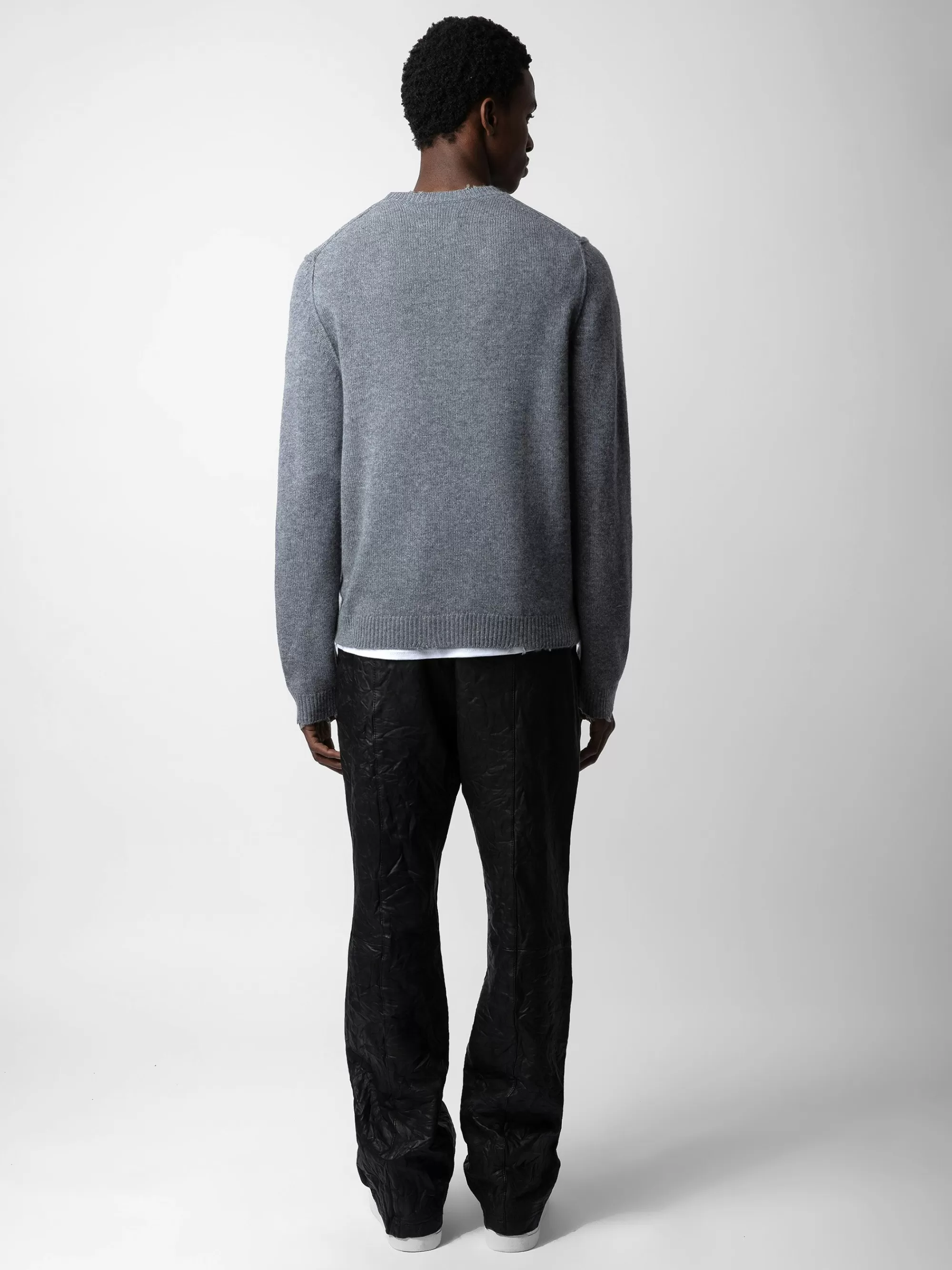 Spring/Summer 2024 | Unisex | Zadig&Voltaire Kennedy Cashmere Sweater Gris moyen