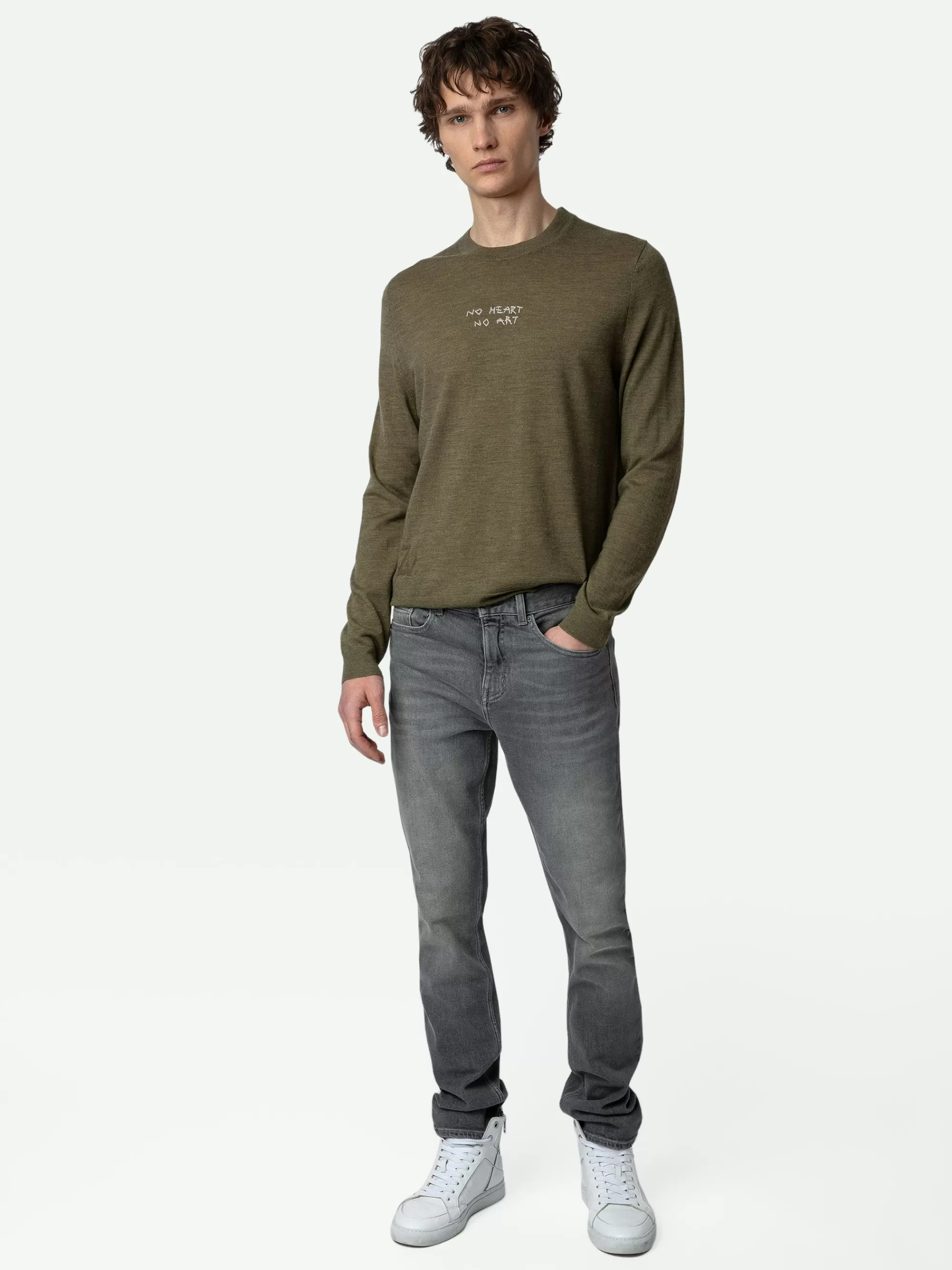 Spring/Summer 2024 | Sweaters & Cardigans | Zadig&Voltaire Kennedy Sweater Used kaki