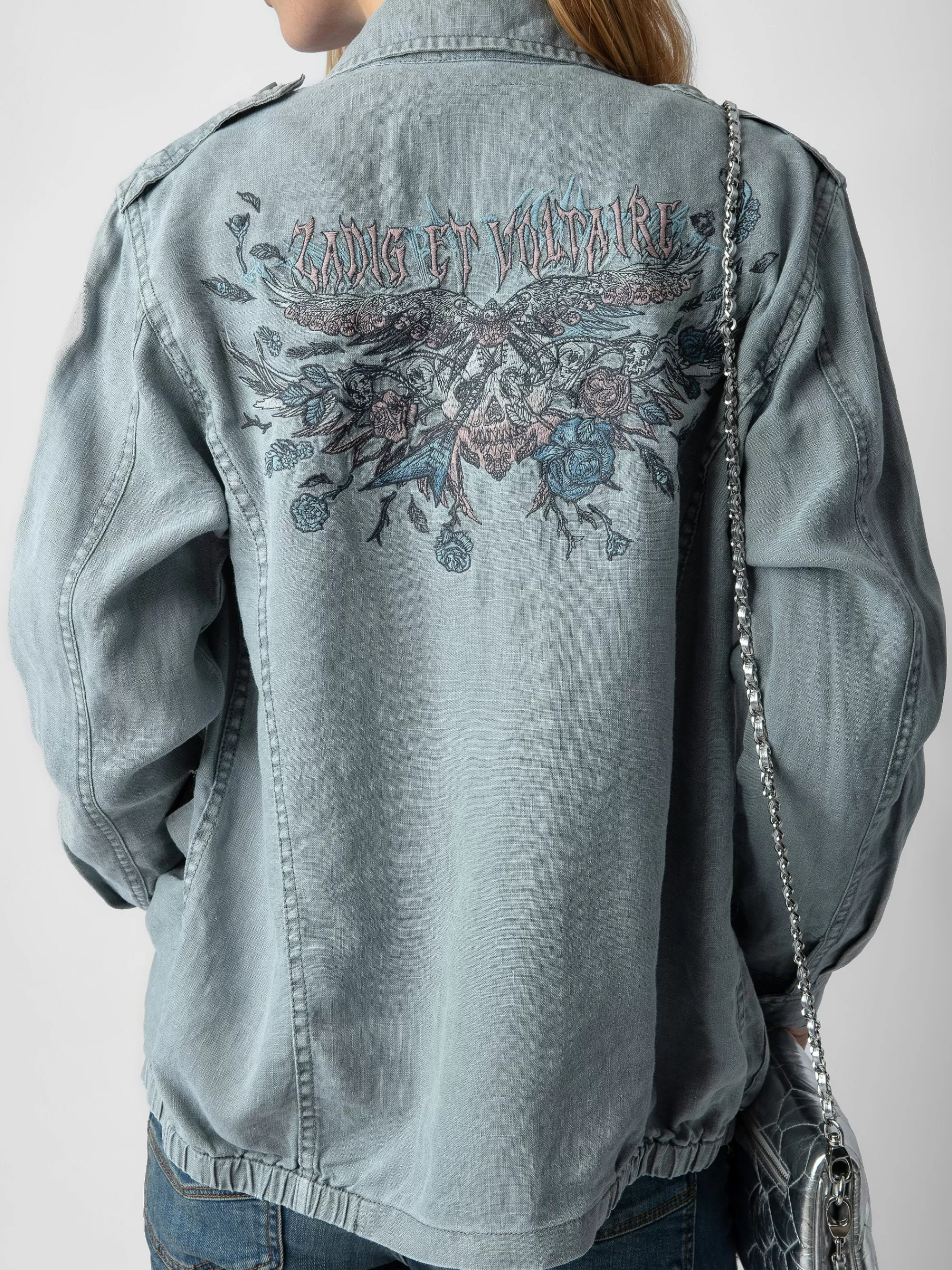 Jackets & Coats | Shop New In | Zadig&Voltaire Kid Linen Jacket Glacier