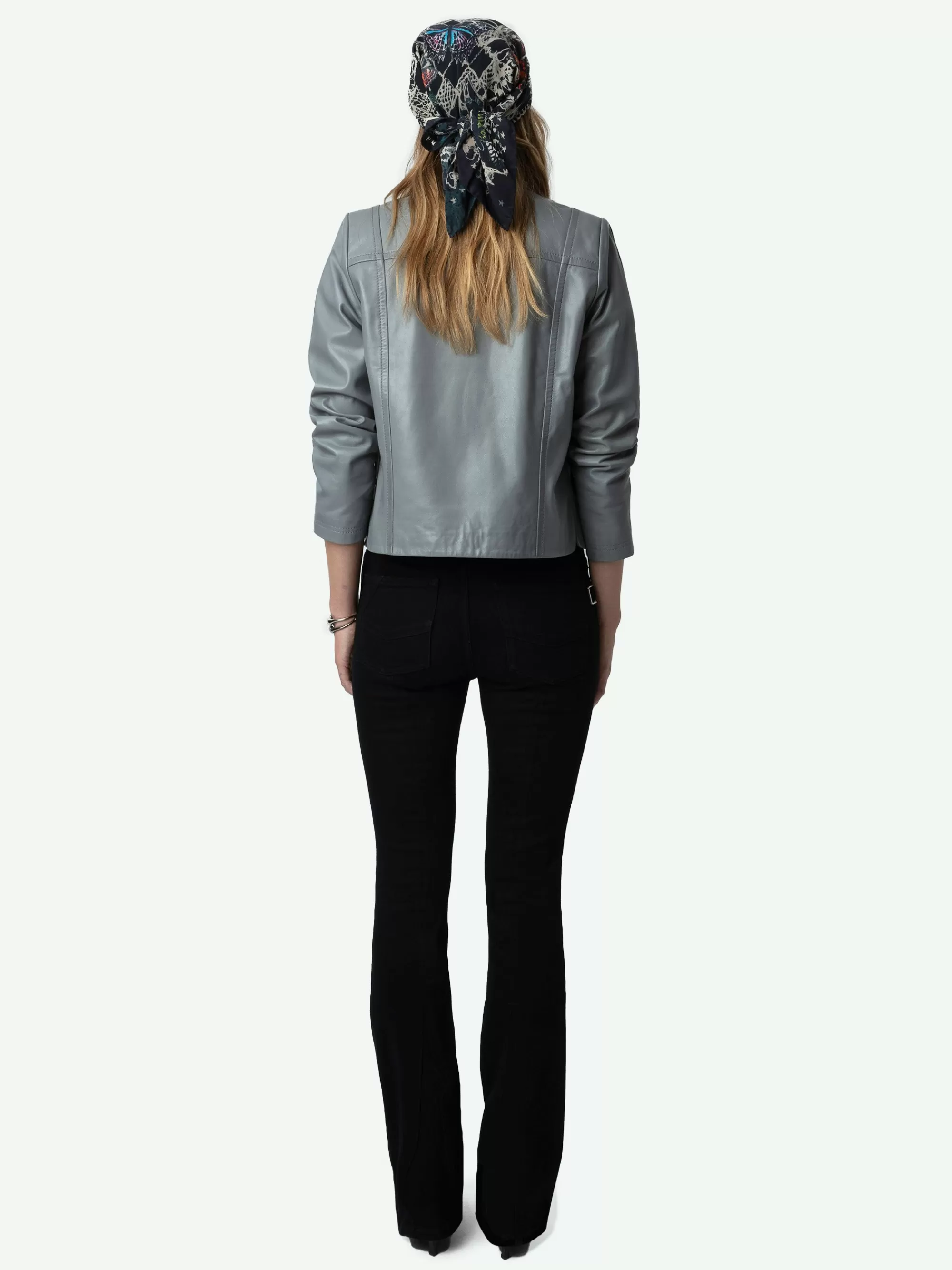 Jackets & Coats | Leather | Zadig&Voltaire Litchi Leather Jacket Iron