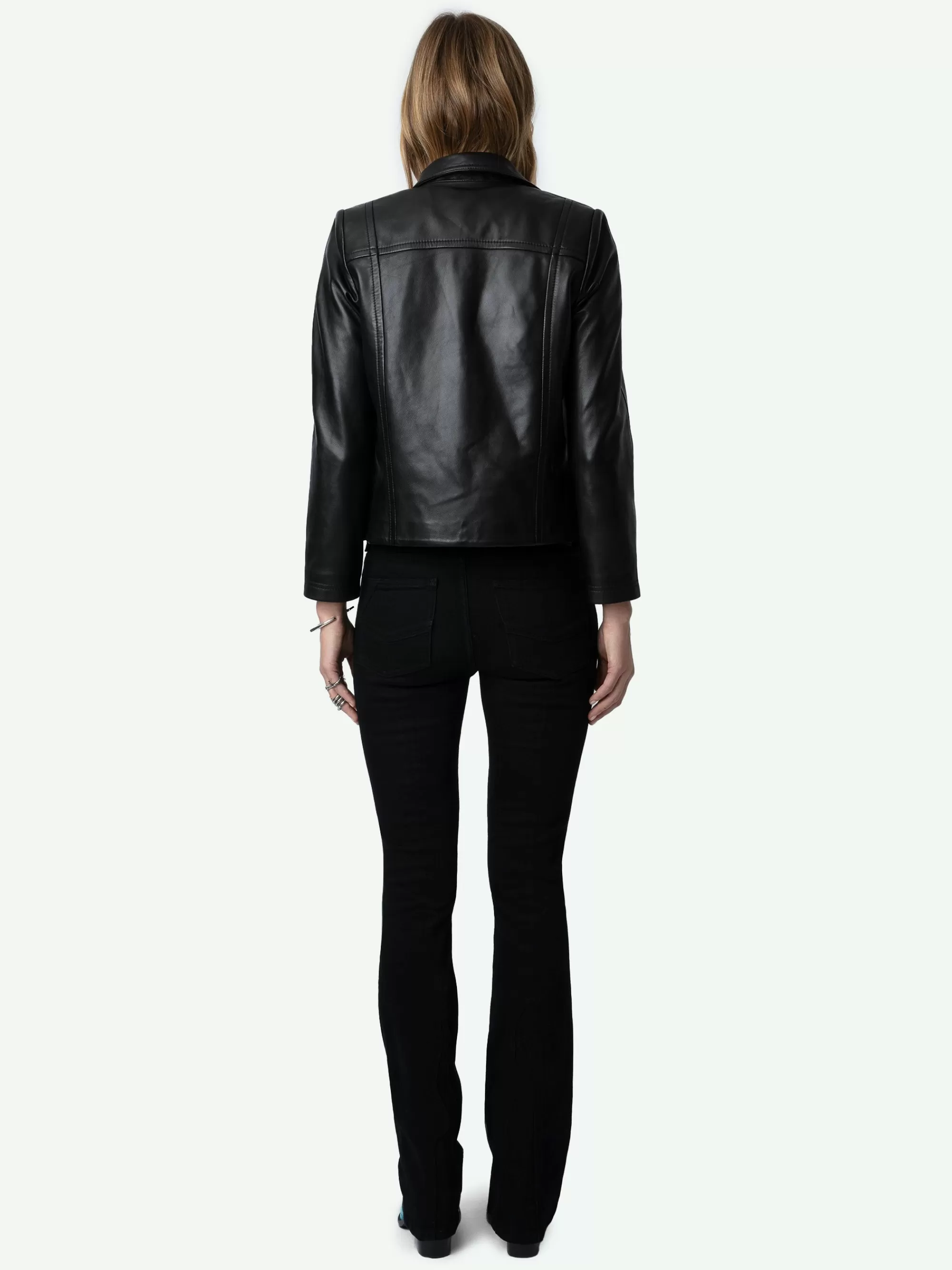 Jackets & Coats | Leather | Zadig&Voltaire Litchi Leather Jacket Black