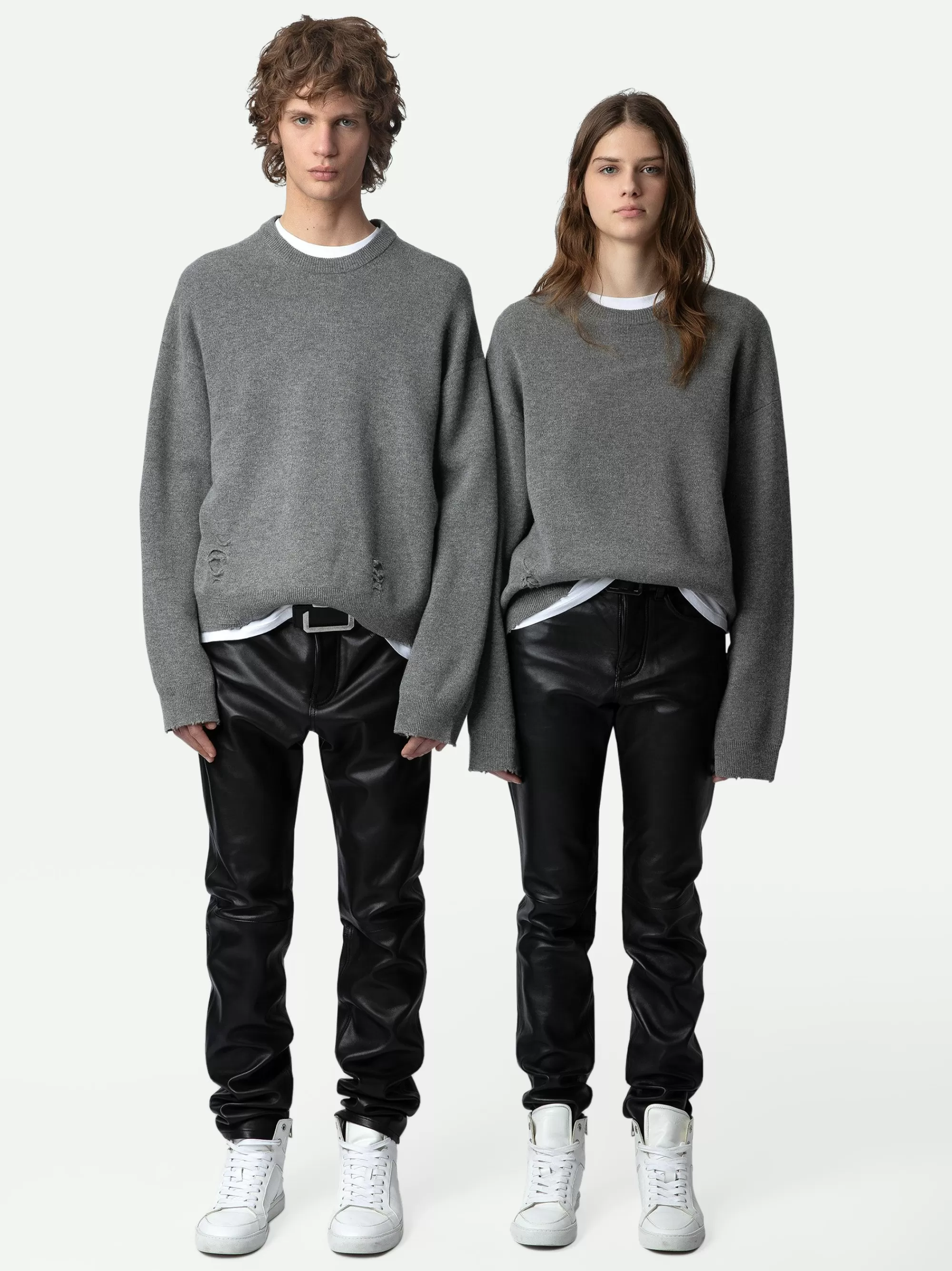 Spring/Summer 2024 | Unisex | Zadig&Voltaire Marko Sweater Gris moyen