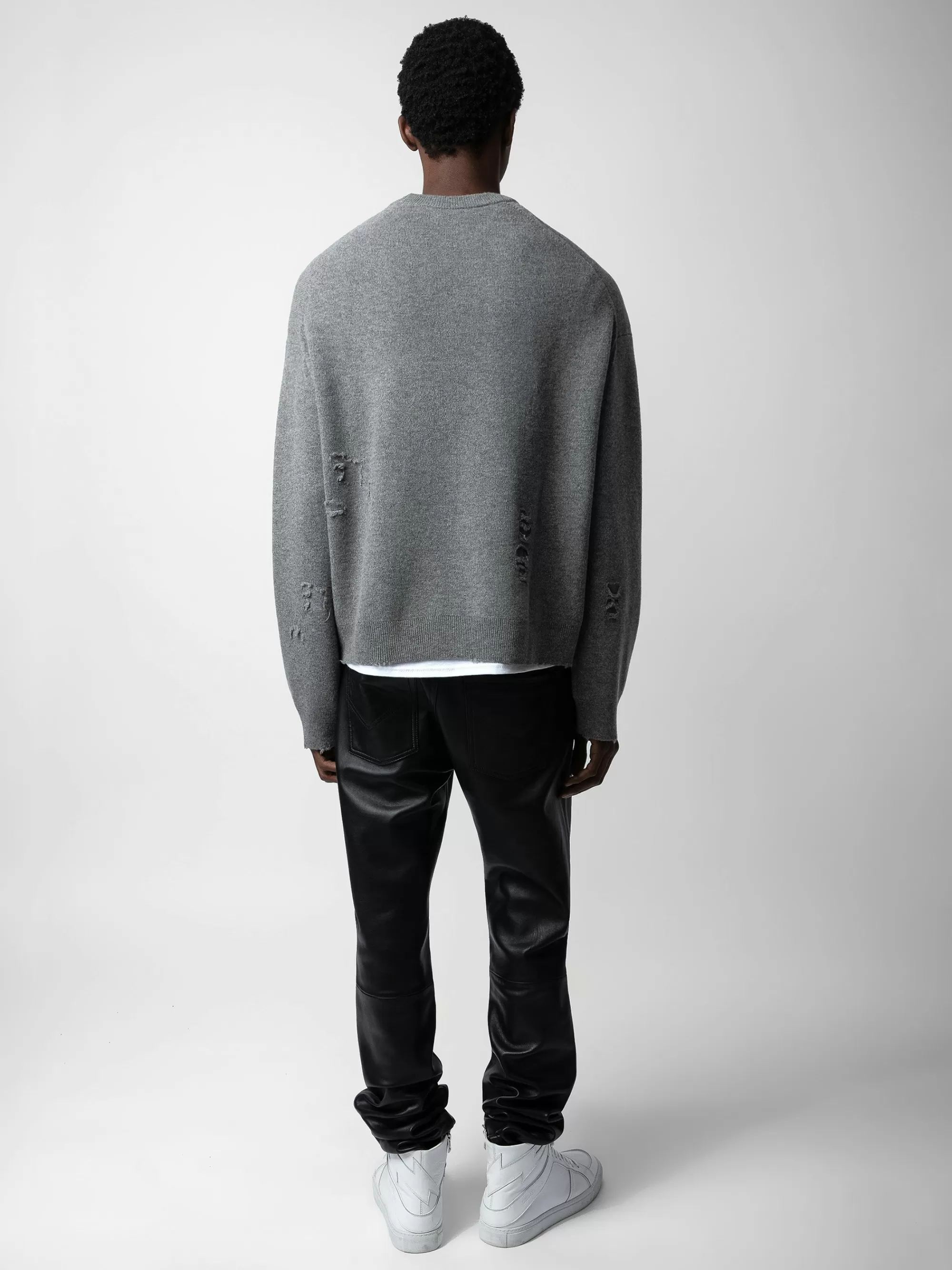 Spring/Summer 2024 | Unisex | Zadig&Voltaire Marko Sweater Gris moyen