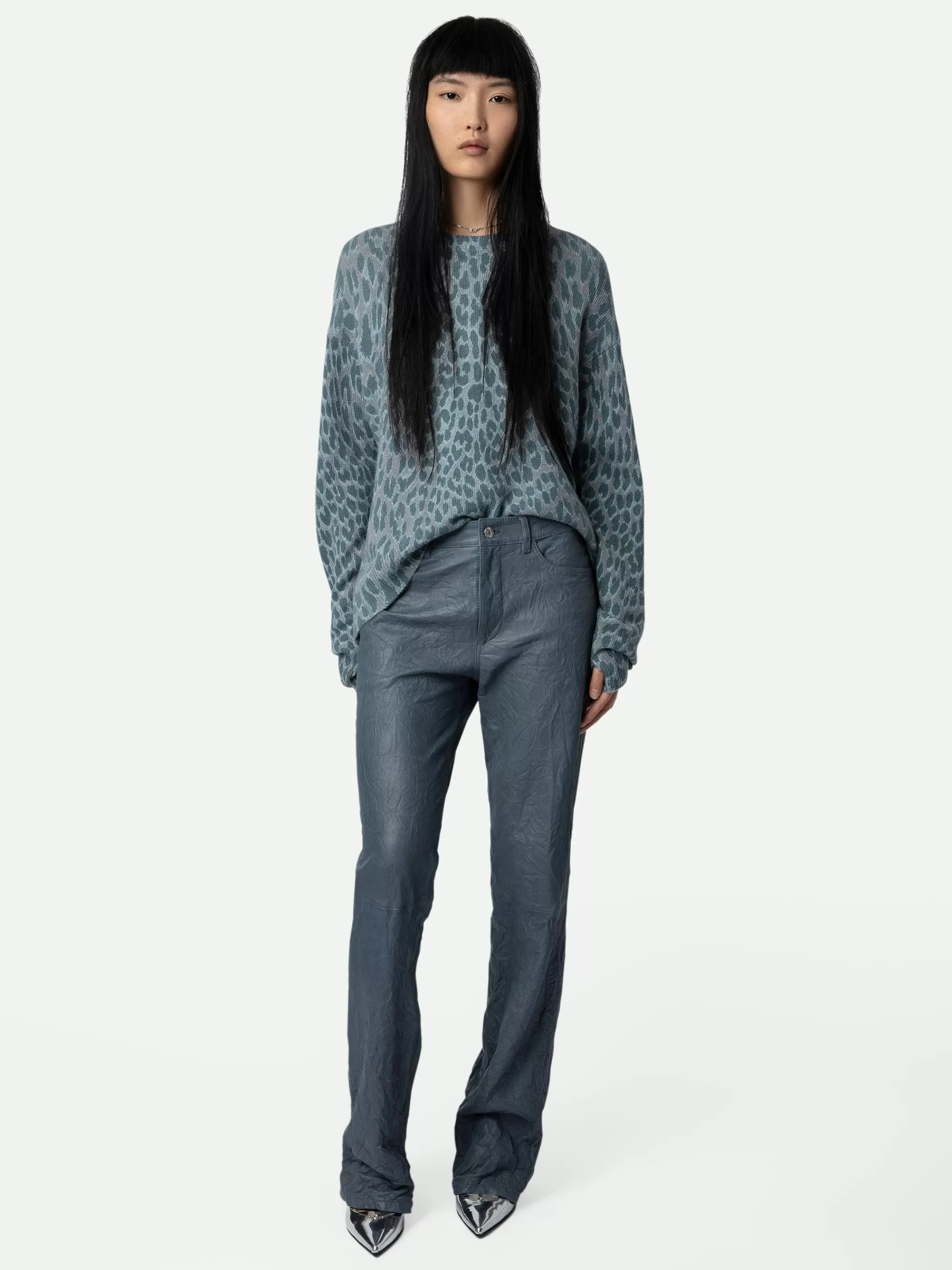 Sweaters & Cardigans | Cashmere | Zadig&Voltaire Markus Leopard Cashmere Sweater Nuage