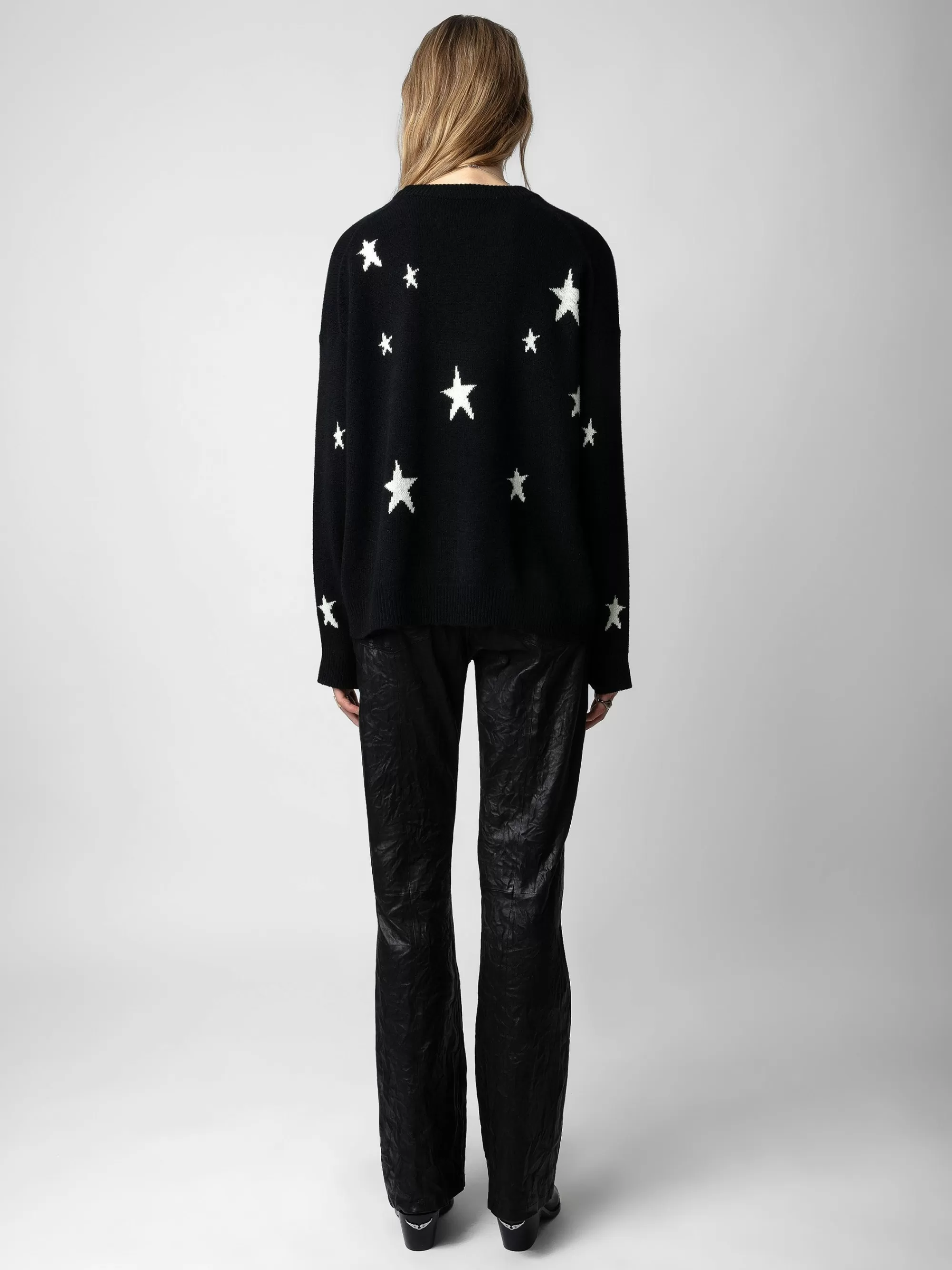 Sweaters & Cardigans | Cashmere | Zadig&Voltaire Markus Stars Cashmere Sweater Black