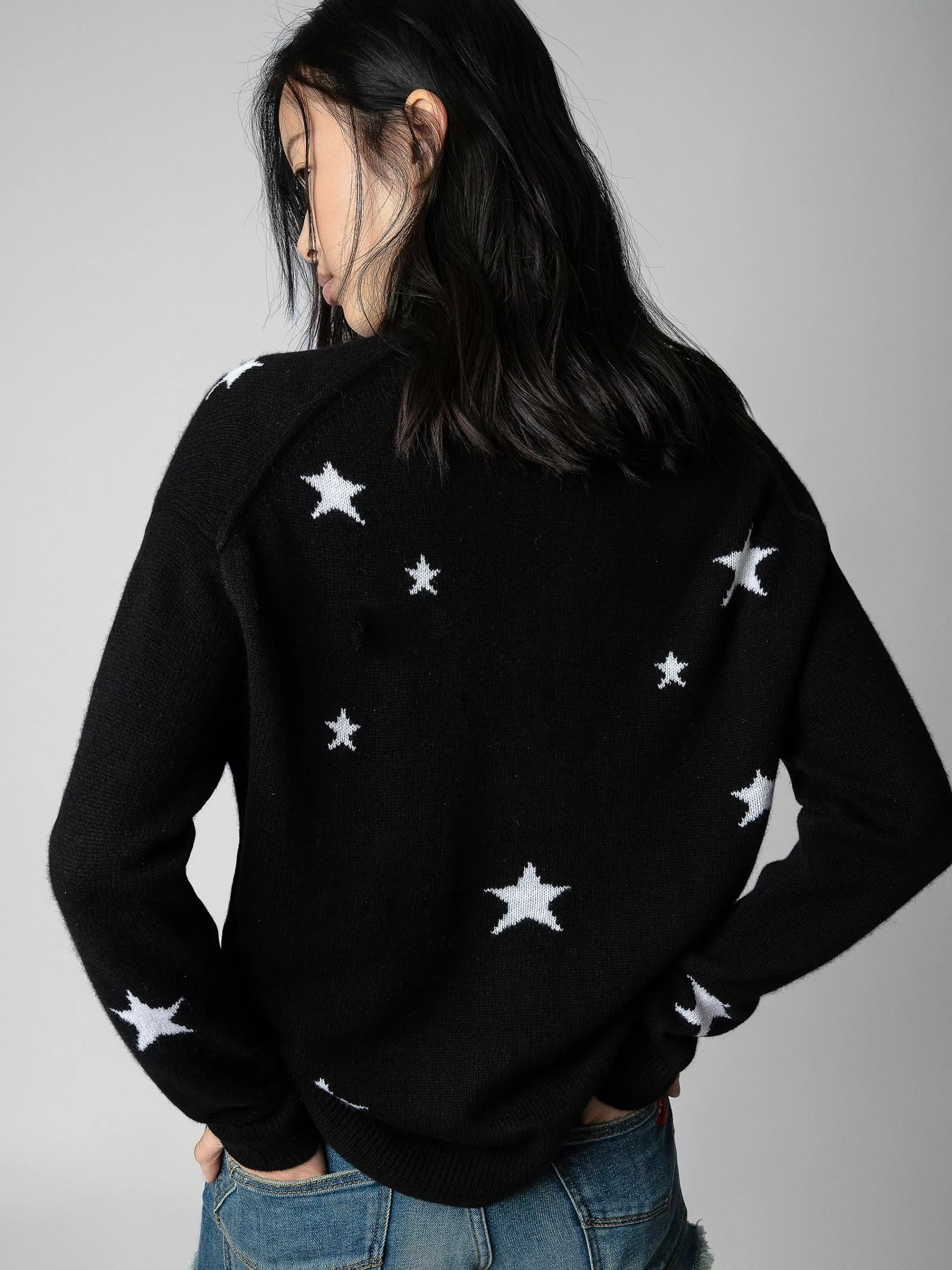 Sweaters & Cardigans | Cashmere | Zadig&Voltaire Mirka Stars Cardigan Cashmere Black