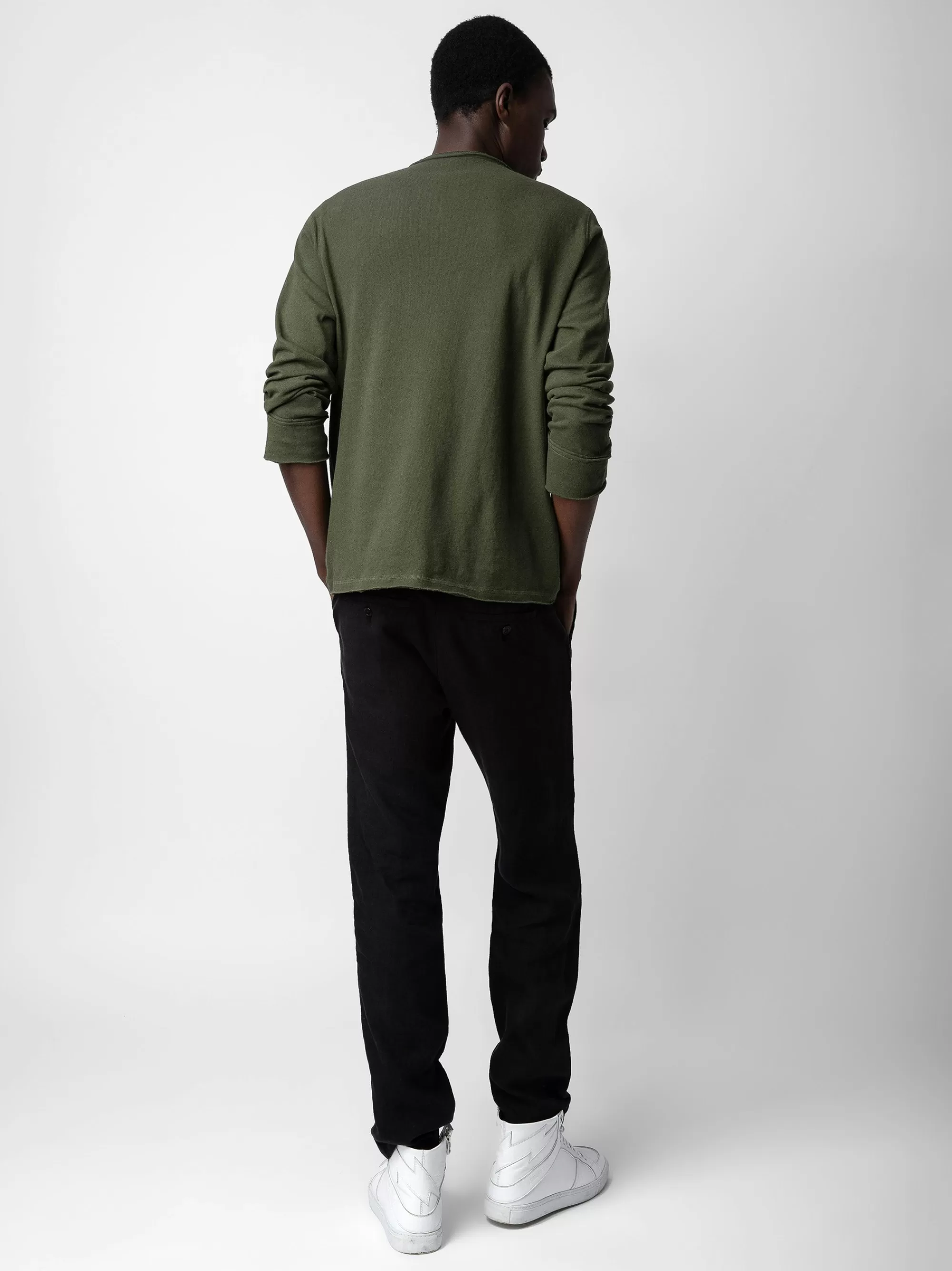 Spring/Summer 2024 | T-Shirts | Zadig&Voltaire Monastir Henley T-shirt Used kaki