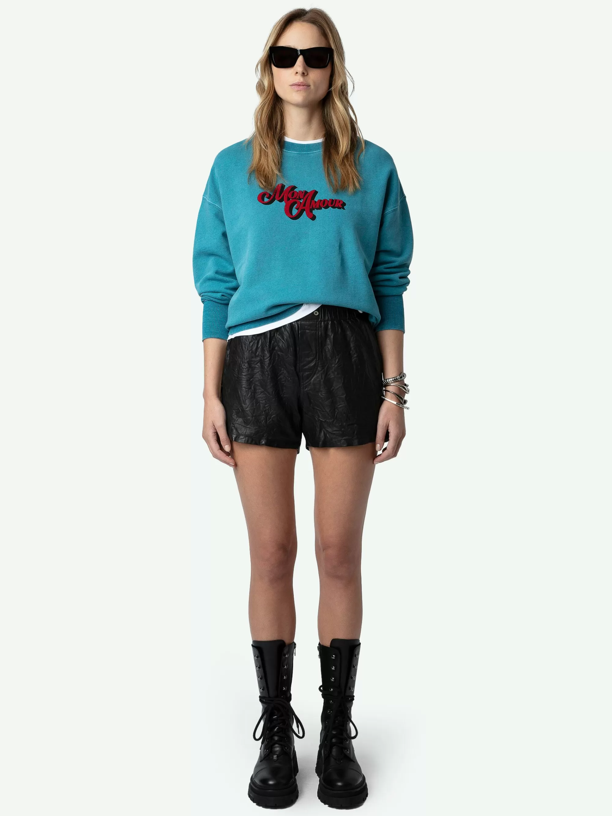 Sweatshirts | Shop New In | Zadig&Voltaire Oscar Amour Sweatshirt Aqua