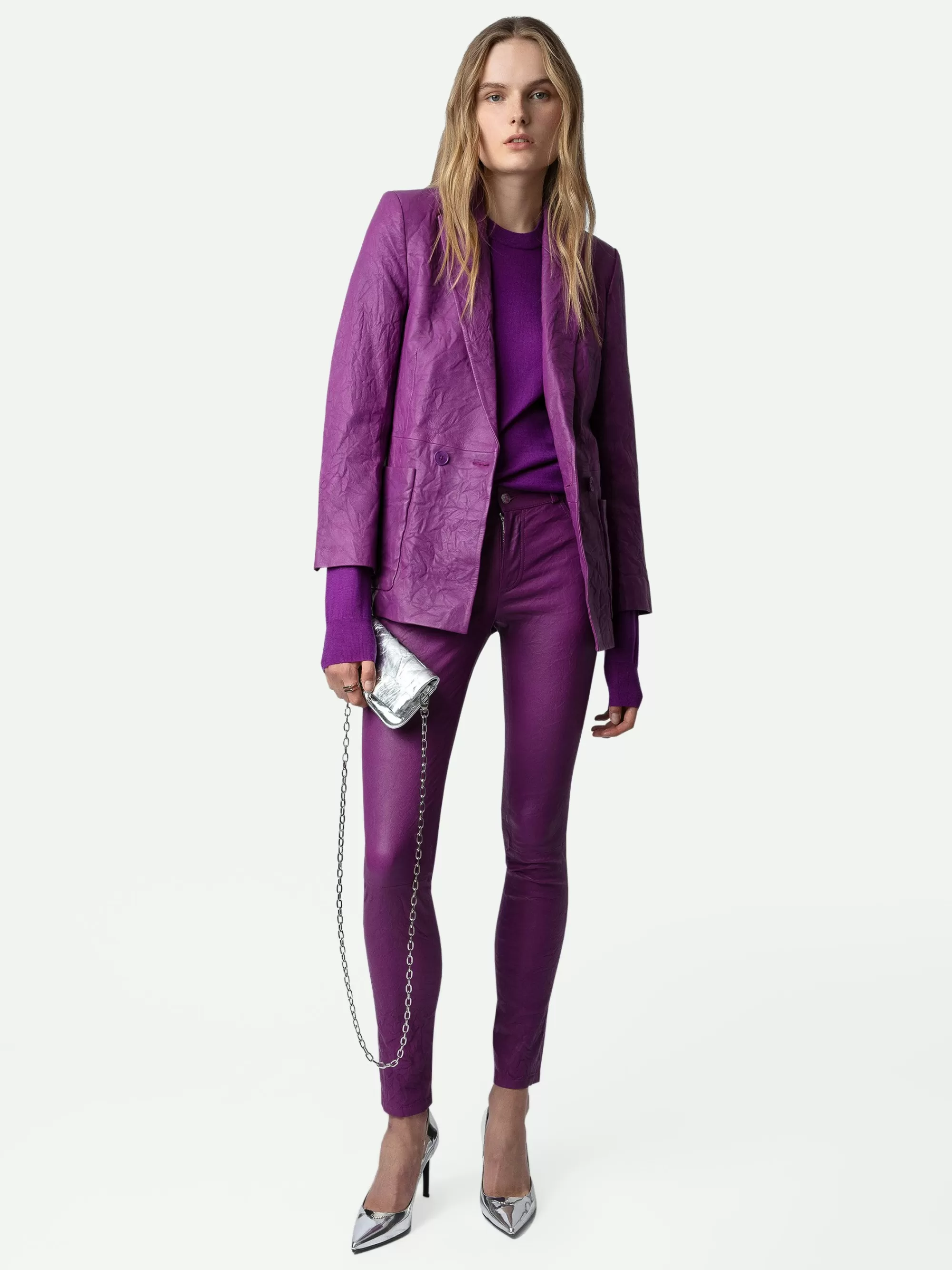 Leather | Leather Your Way | Zadig&Voltaire Phlame Crinkled Leather Pants Goa