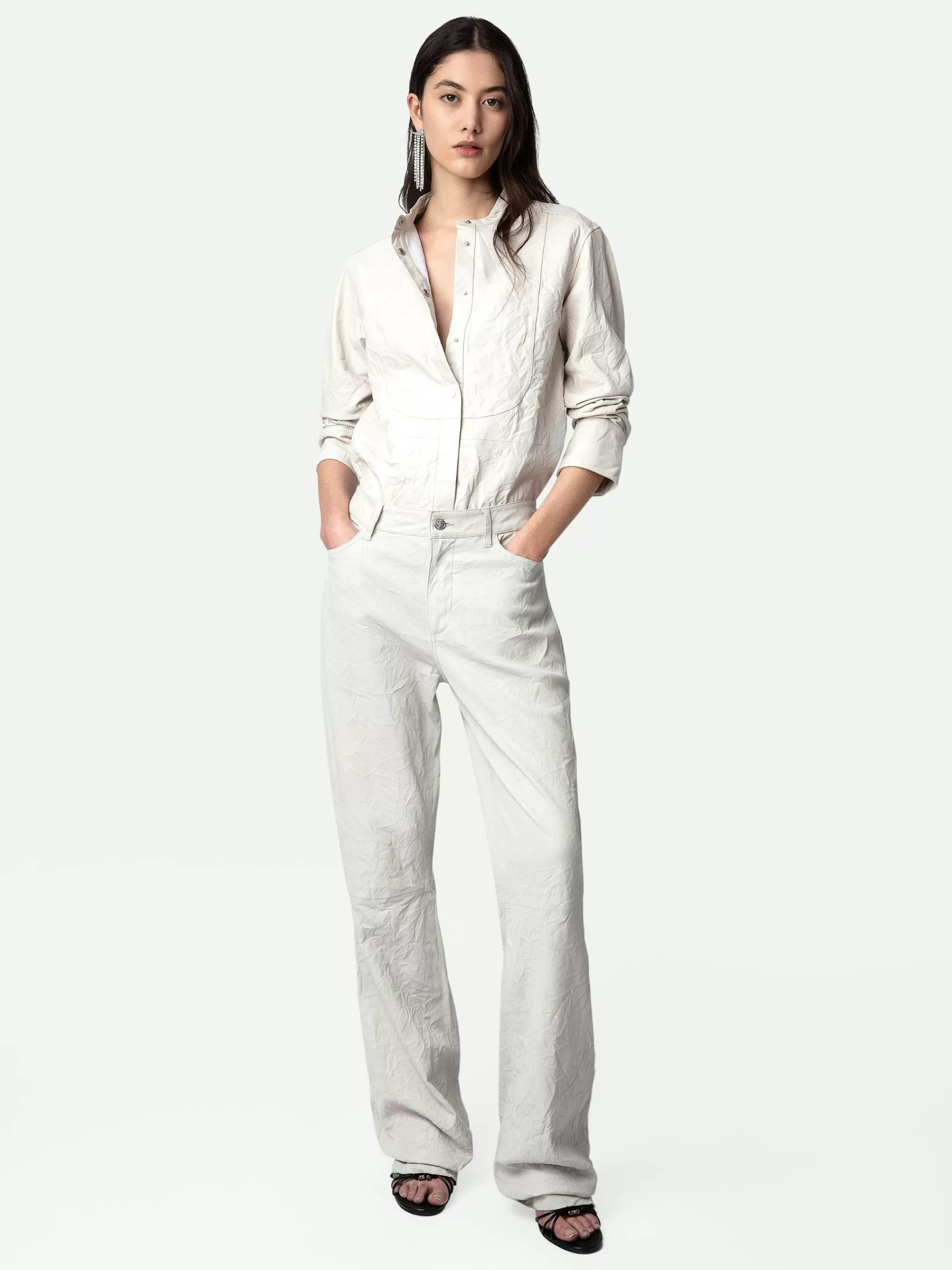 Leather | Leather Your Way | Zadig&Voltaire Pistol Crinkled Leather Pants Judo