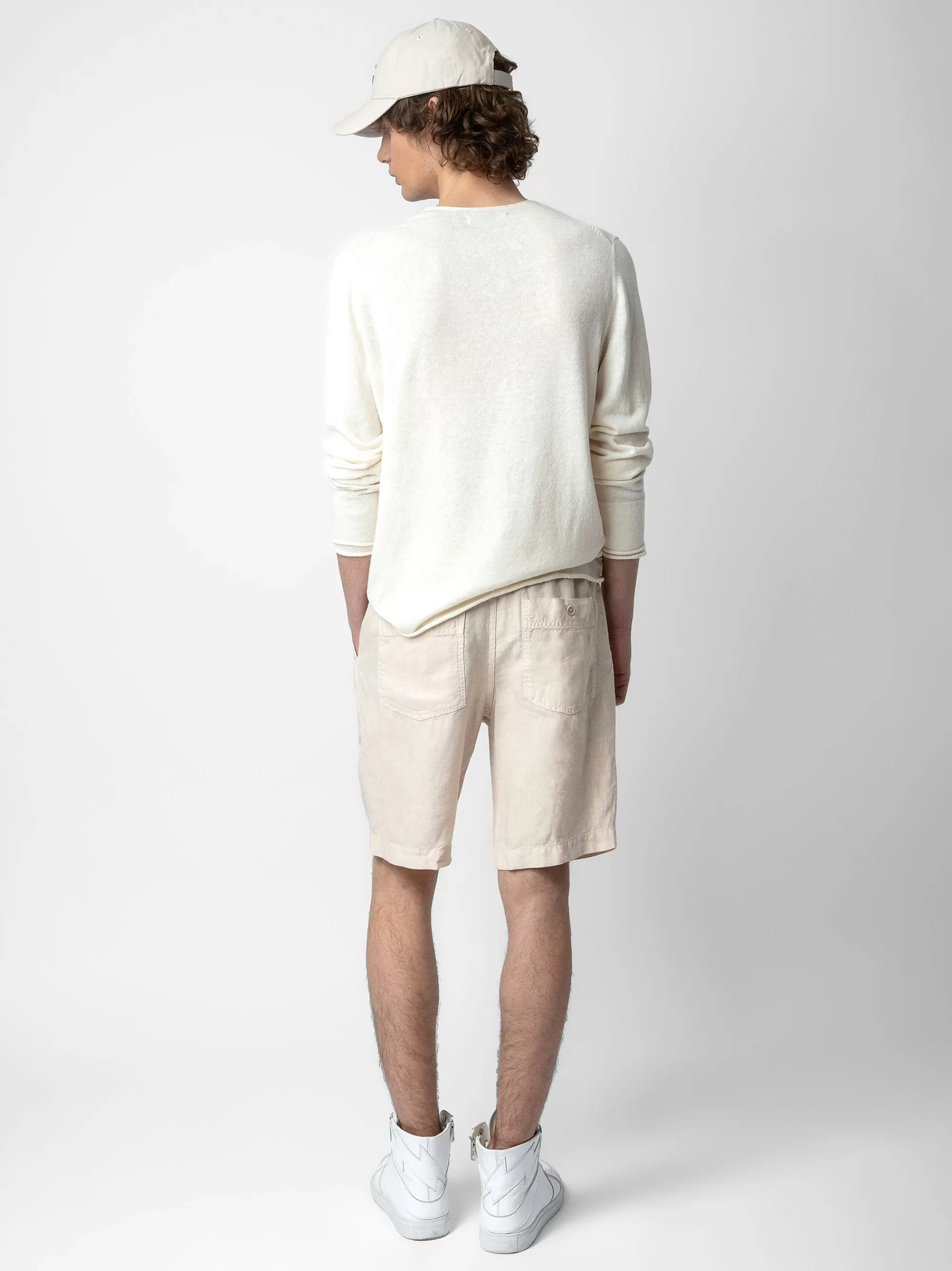 Spring/Summer 2024 | Pants & Shorts | Zadig&Voltaire Pixel Linen Bermuda Shorts Naturel