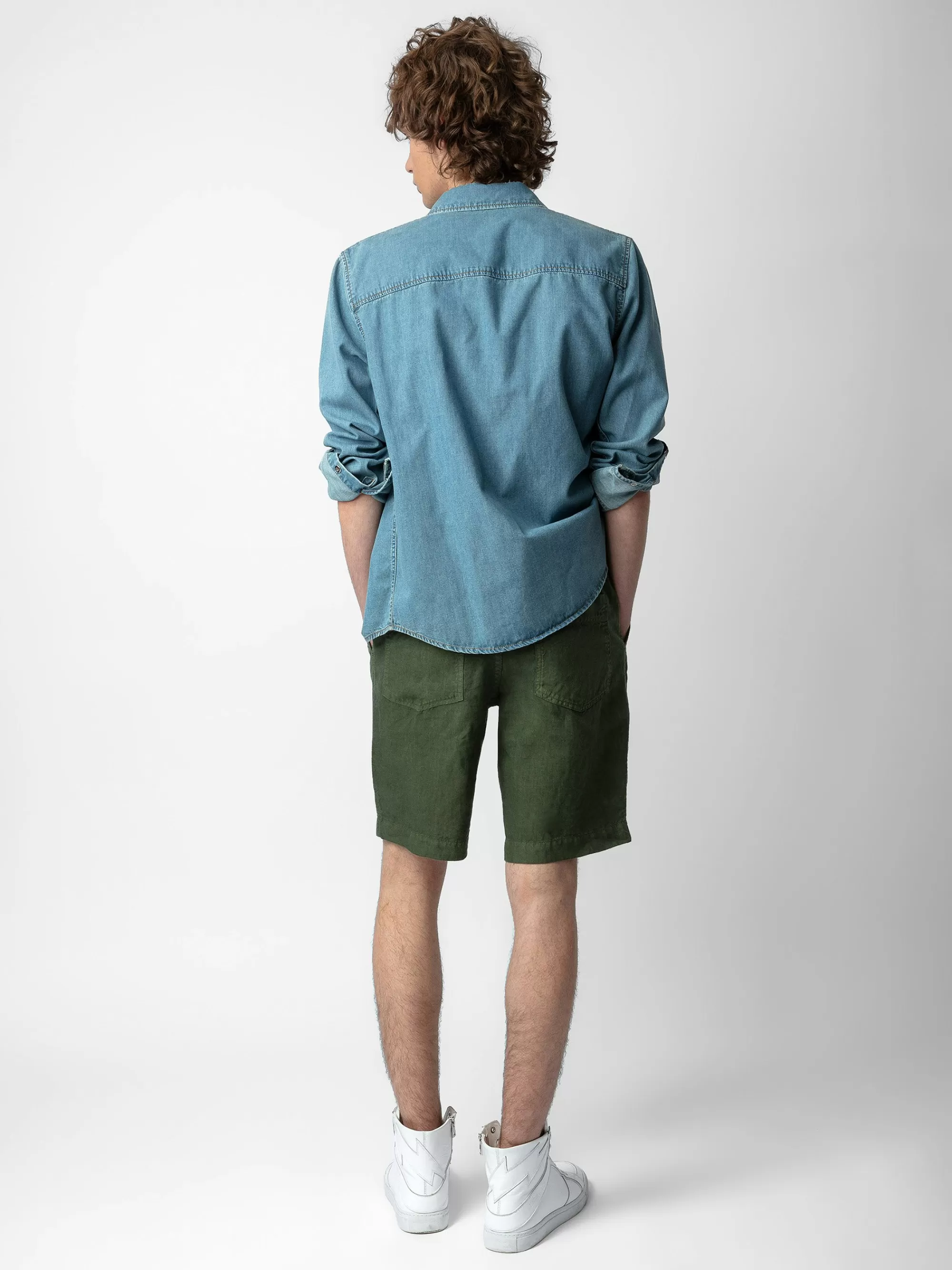 Spring/Summer 2024 | Pants & Shorts | Zadig&Voltaire Pixel Linen Bermuda Shorts Used kaki