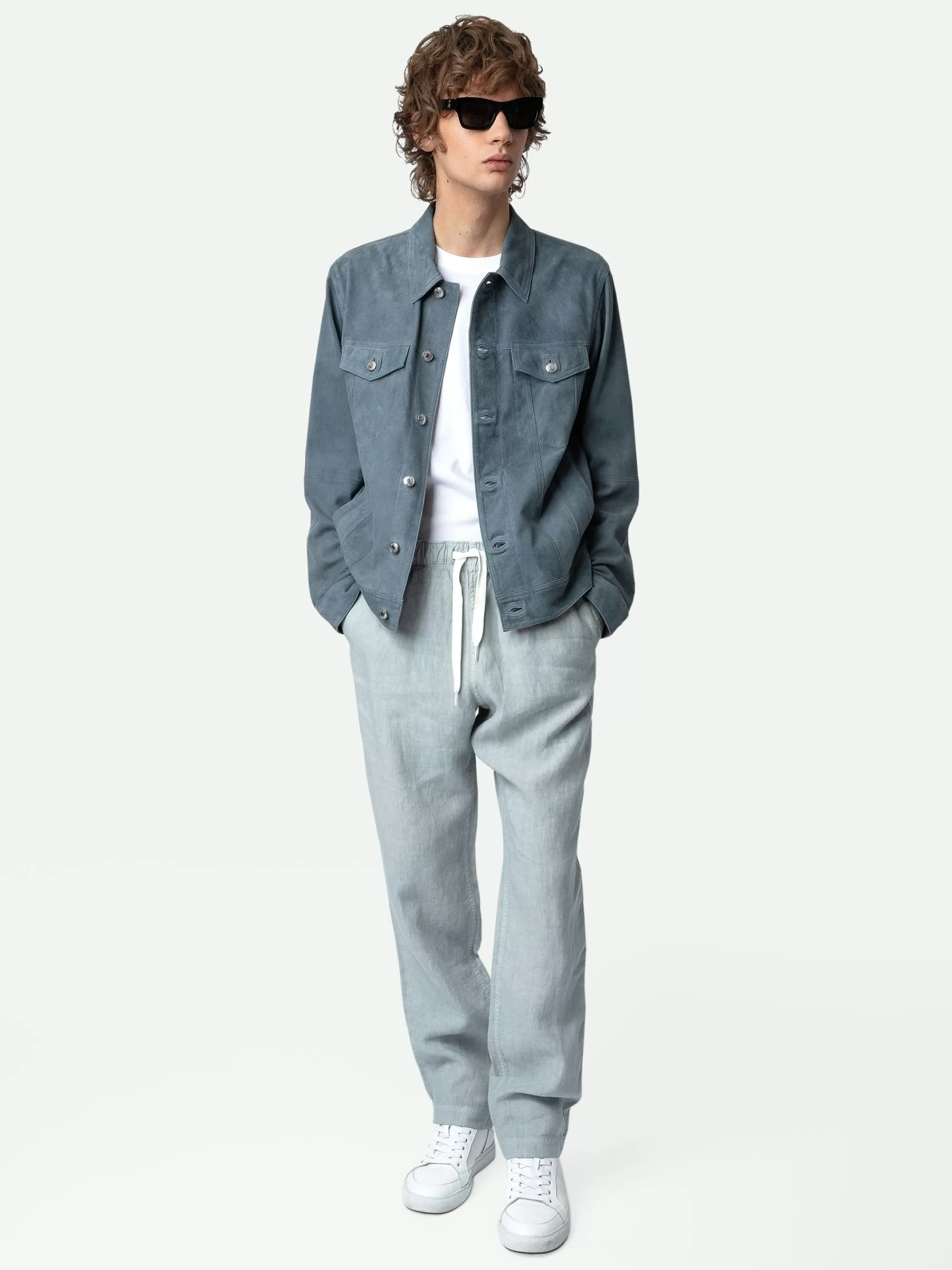 Spring/Summer 2024 | Pants & Shorts | Zadig&Voltaire Pixel Linen Pants Ciel