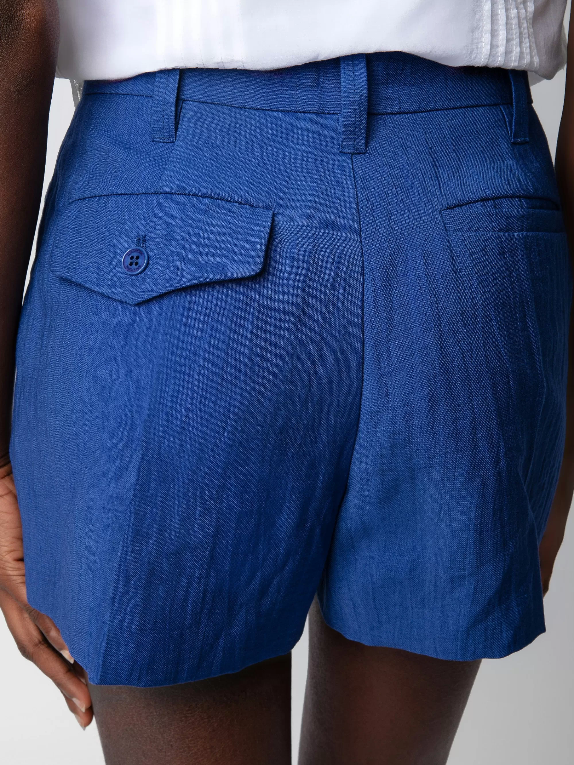 Suiting | Pants & Shorts | Zadig&Voltaire Please Linen Shorts Deep sea