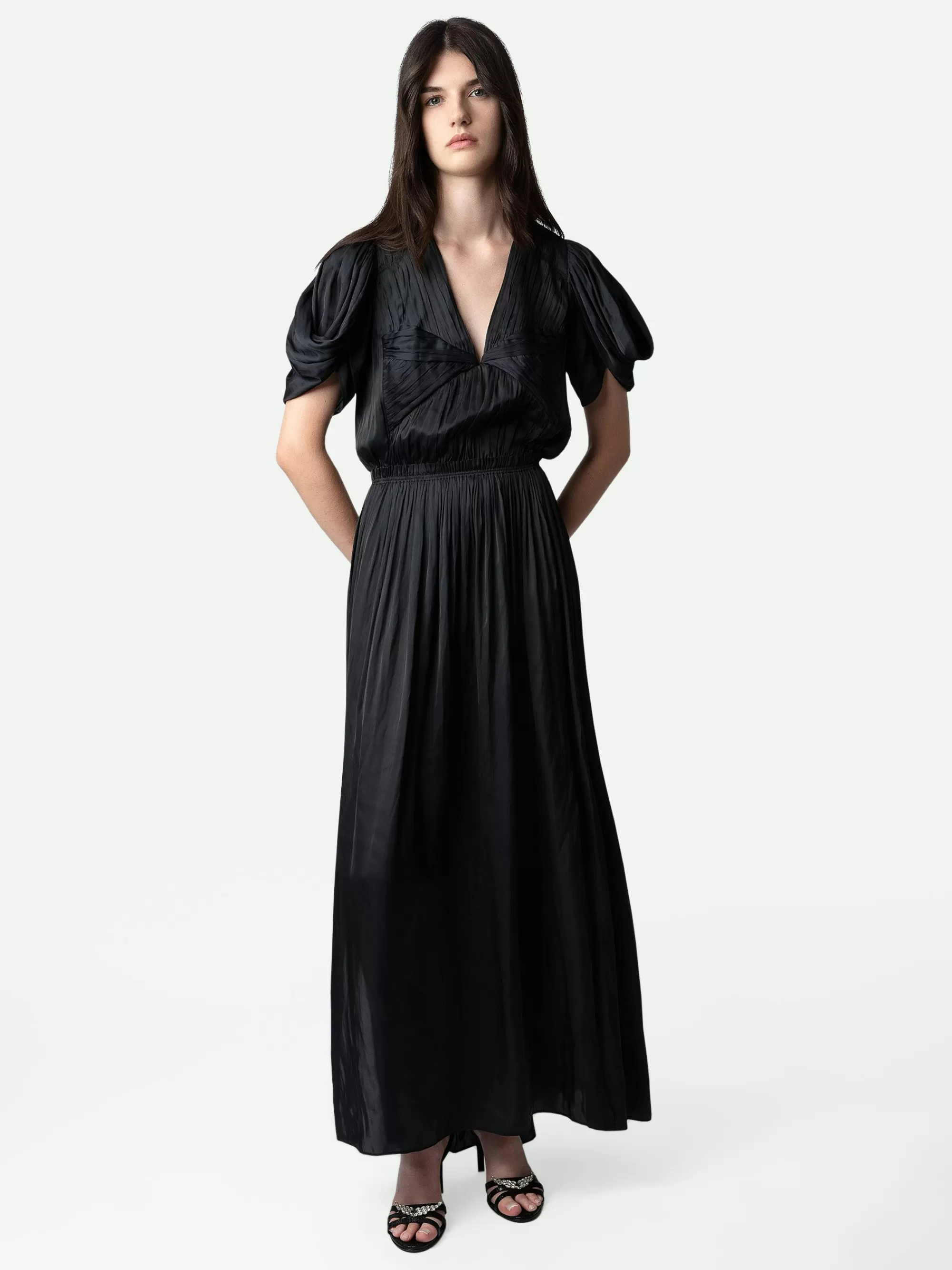 Dresses & Skirts | Spring/Summer 2024 | Zadig&Voltaire Reina Satin Dress Black