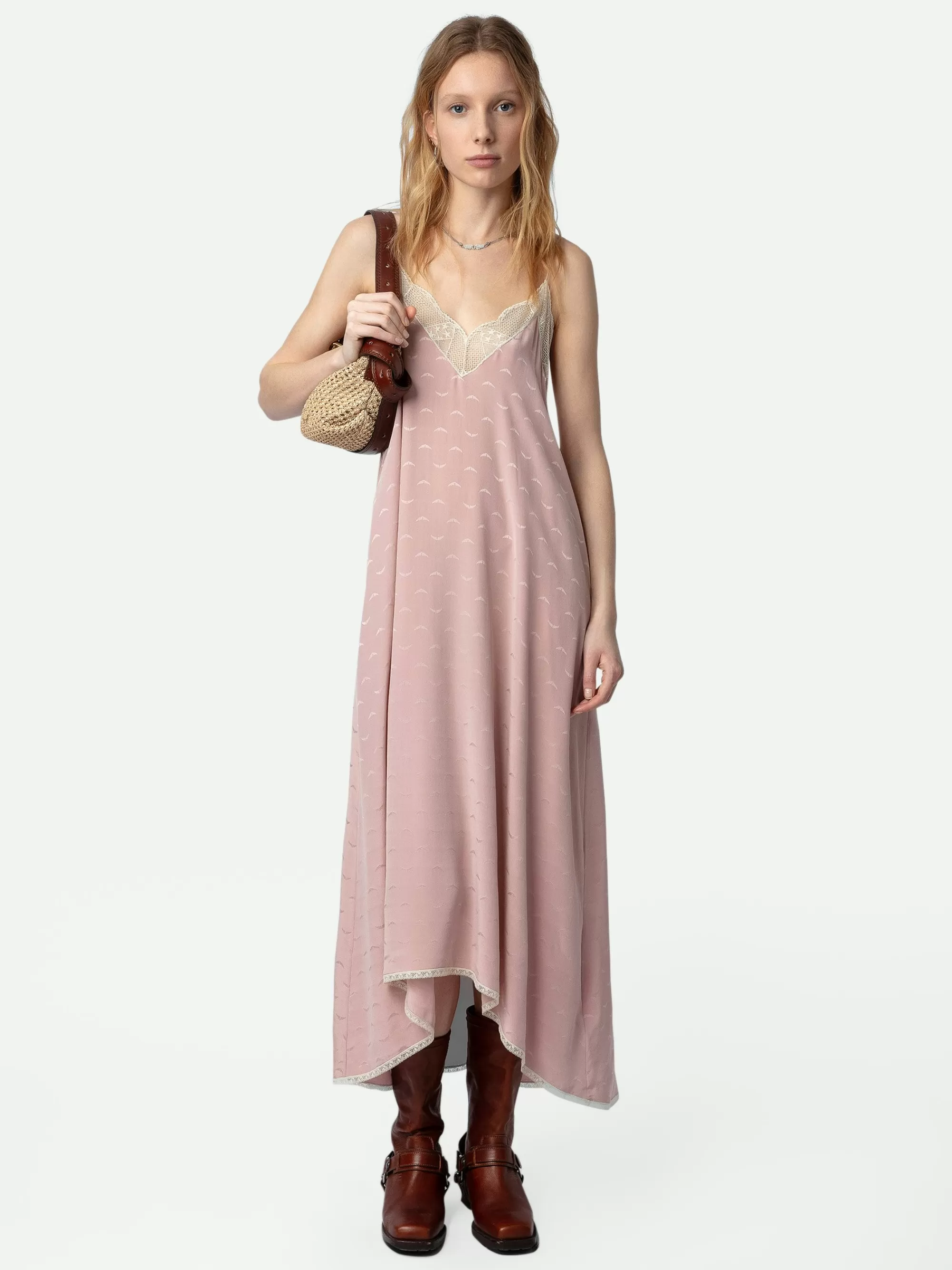 Shop New In | Zadig&Voltaire Risty Wings Silk Jacquard Dress Primrose
