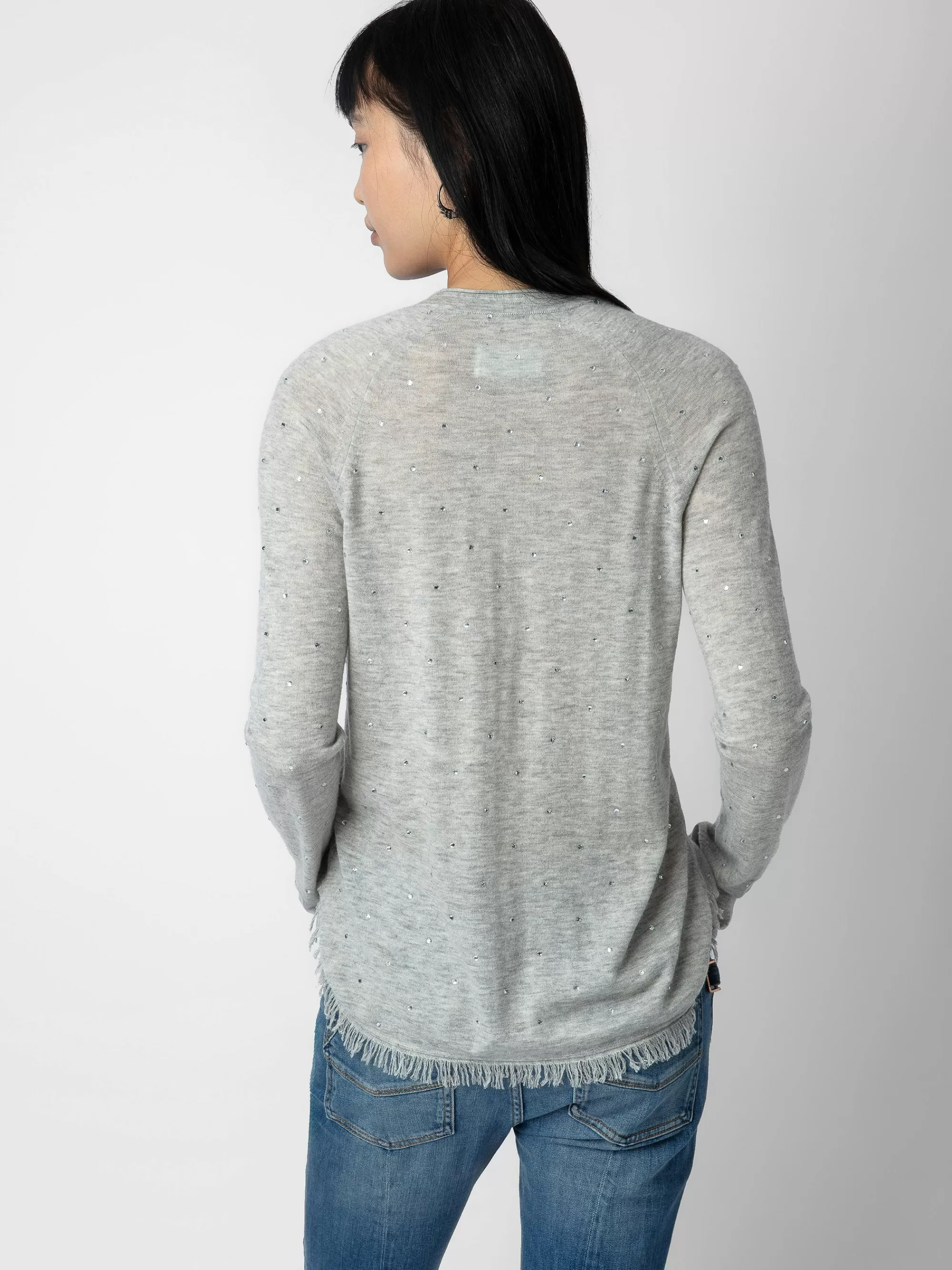 Sweaters & Cardigans | Cashmere | Zadig&Voltaire Riviera Cashmere Sweater Gris chine clair