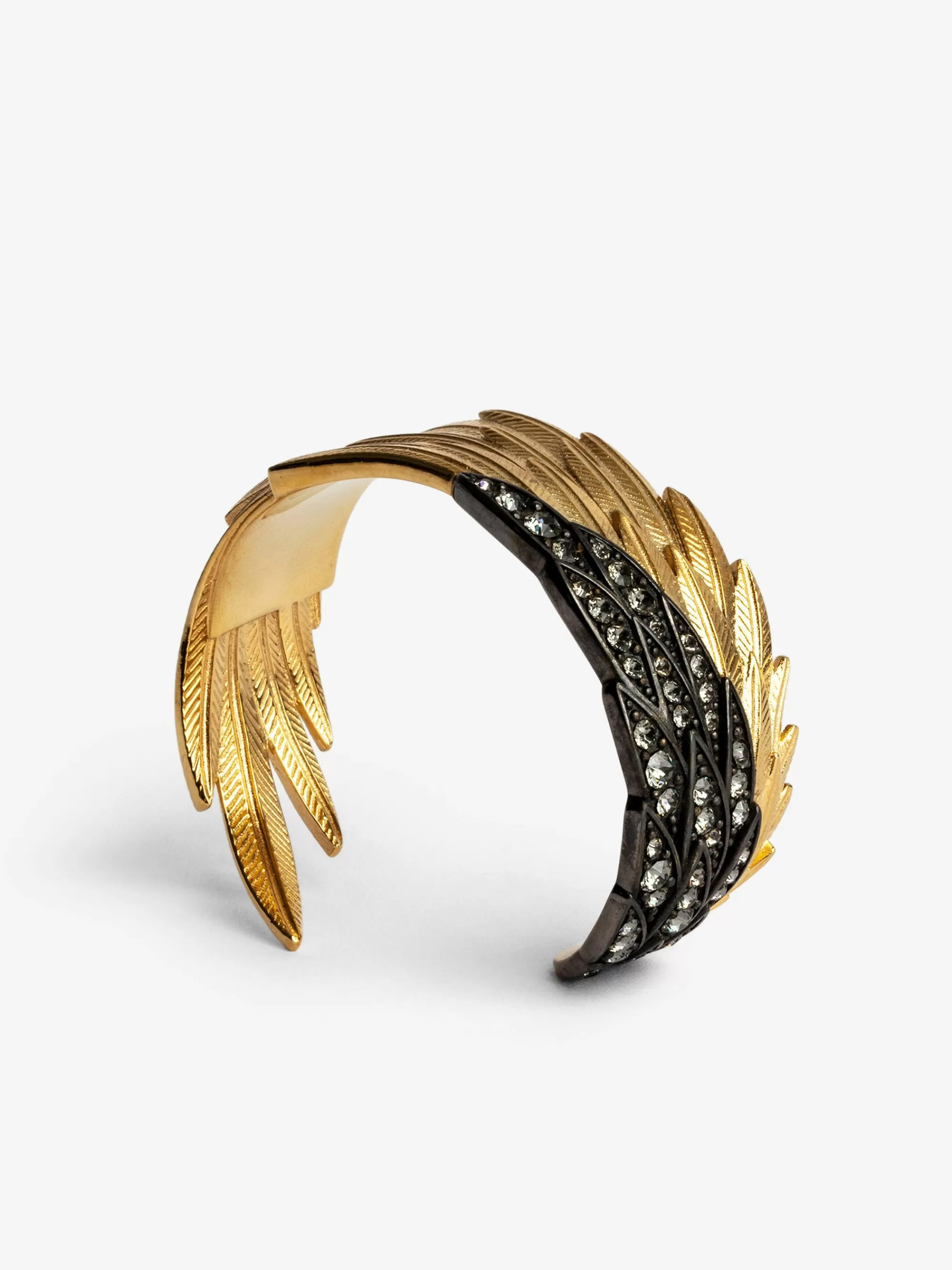 Jewelry | Iconics | Zadig&Voltaire Rock Feather Spread Your Wings Bracelet Old gold