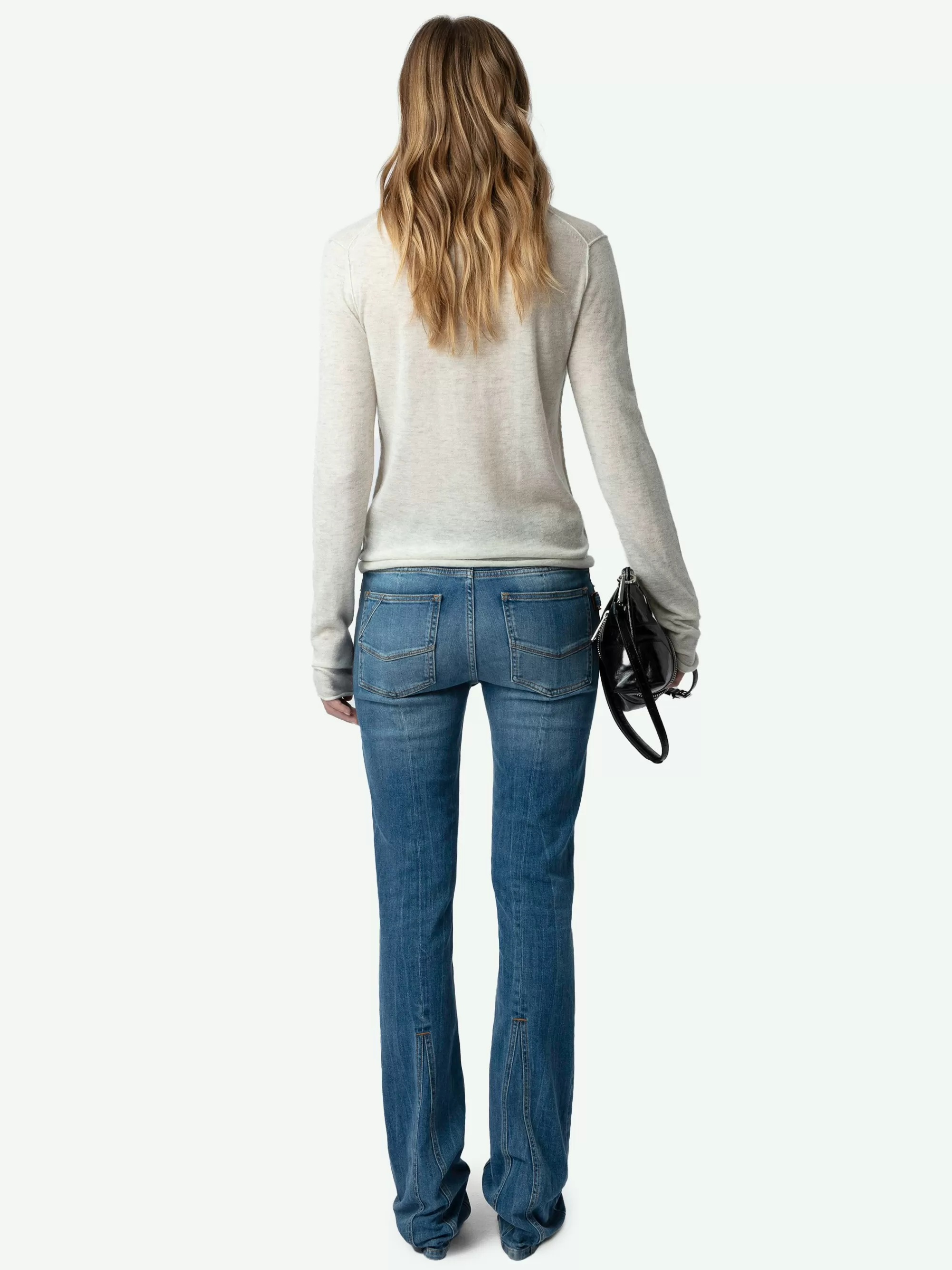 Sweaters & Cardigans | Cashmere | Zadig&Voltaire Sally Diamante Cashmere Sweater Neige