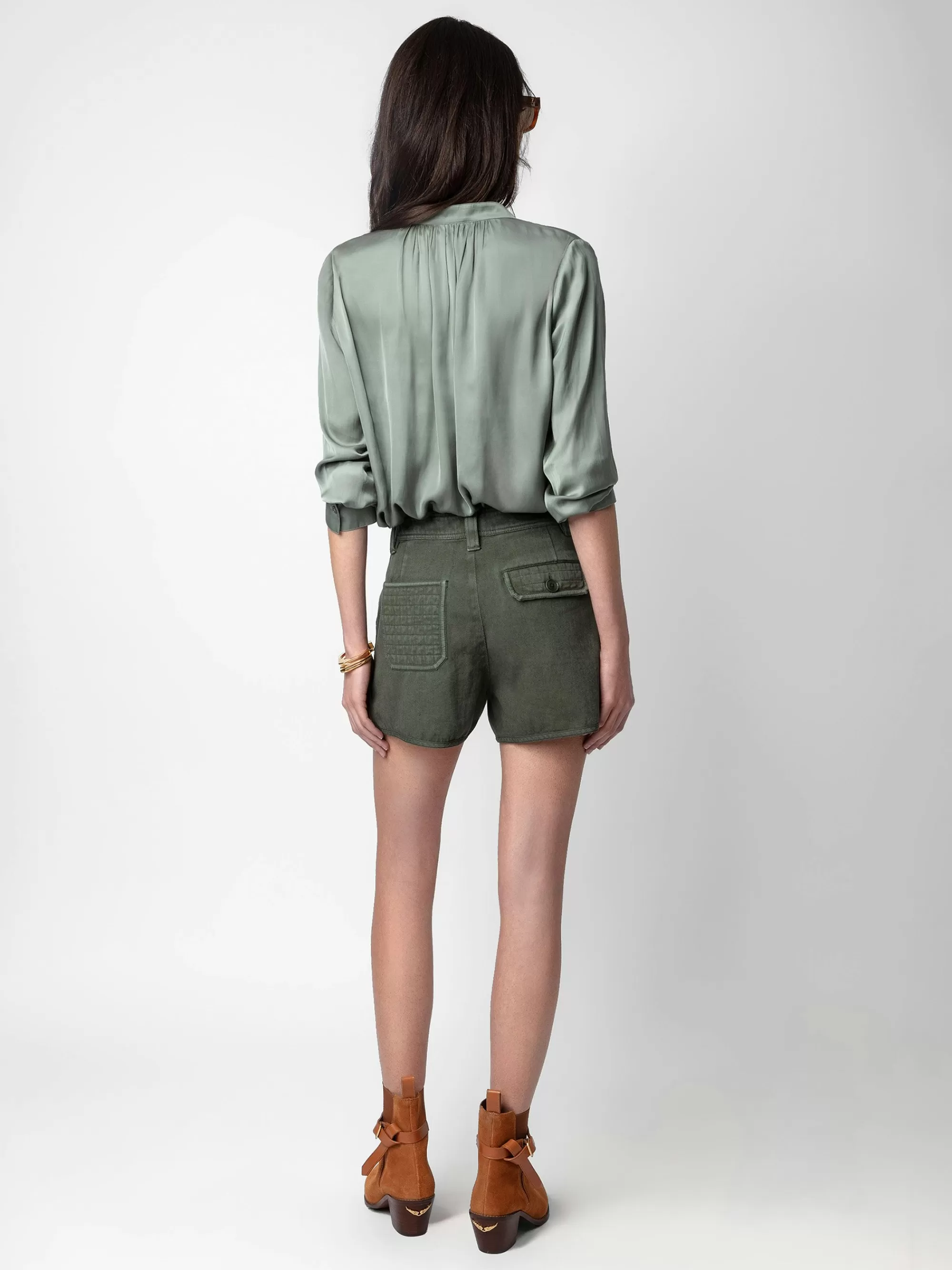 Pants & Shorts | Spring/Summer 2024 | Zadig&Voltaire Sei Shorts Kaki