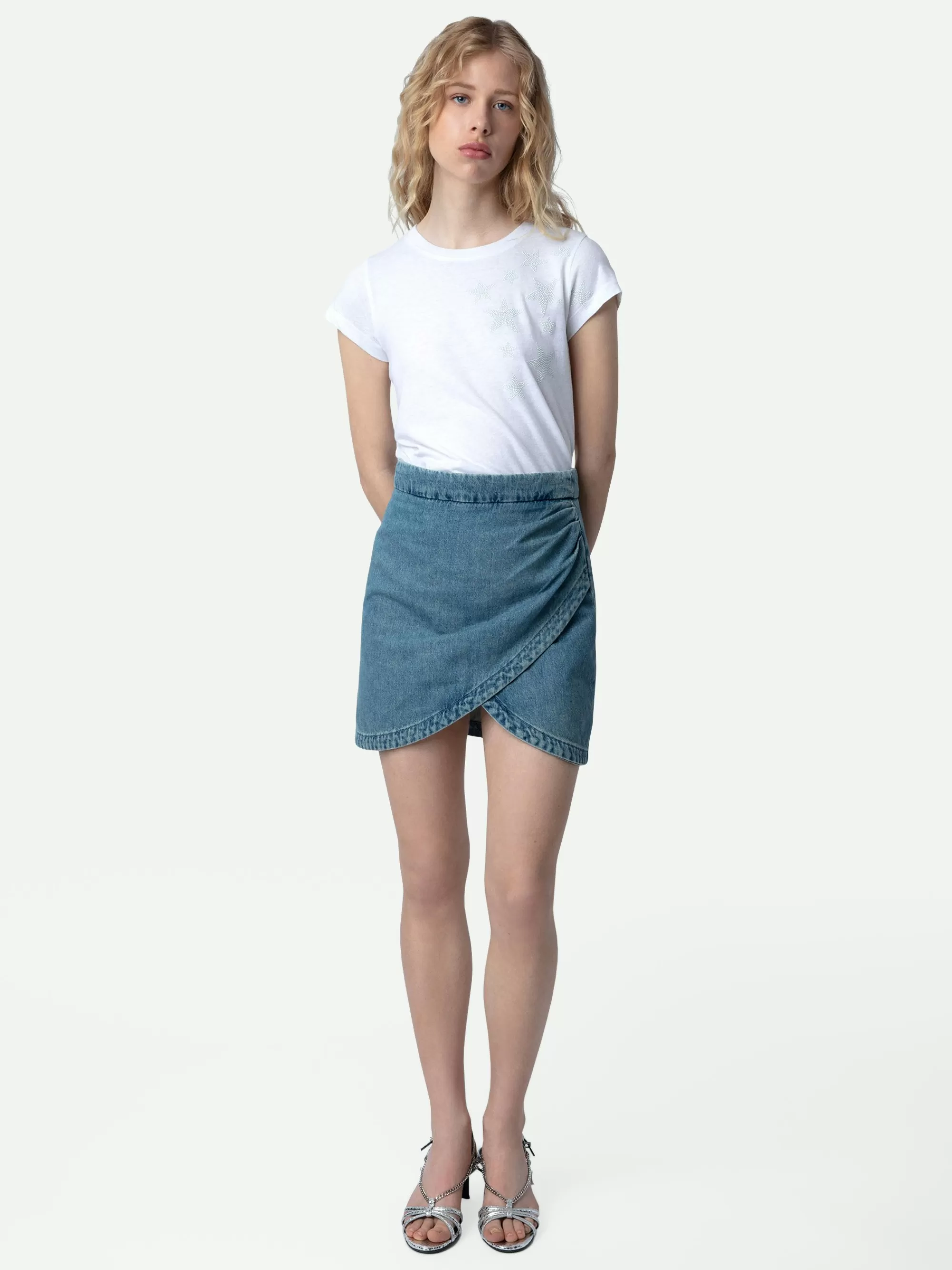 T-Shirts | Zadig&Voltaire Skinny Stars Diamanté T-Shirt White