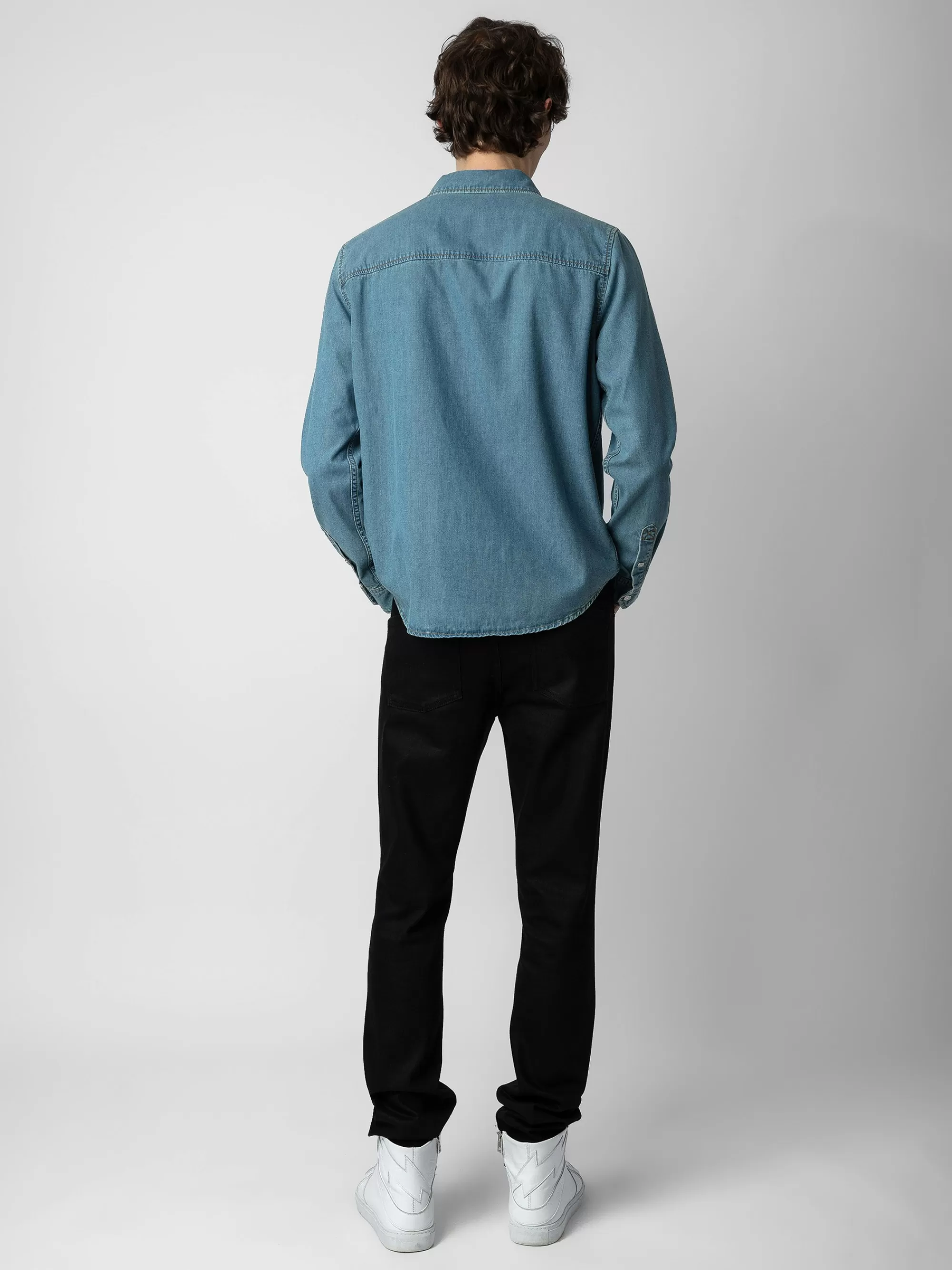 Spring/Summer 2024 | Shirts | Zadig&Voltaire Stan Denim Shirt Ciel stone