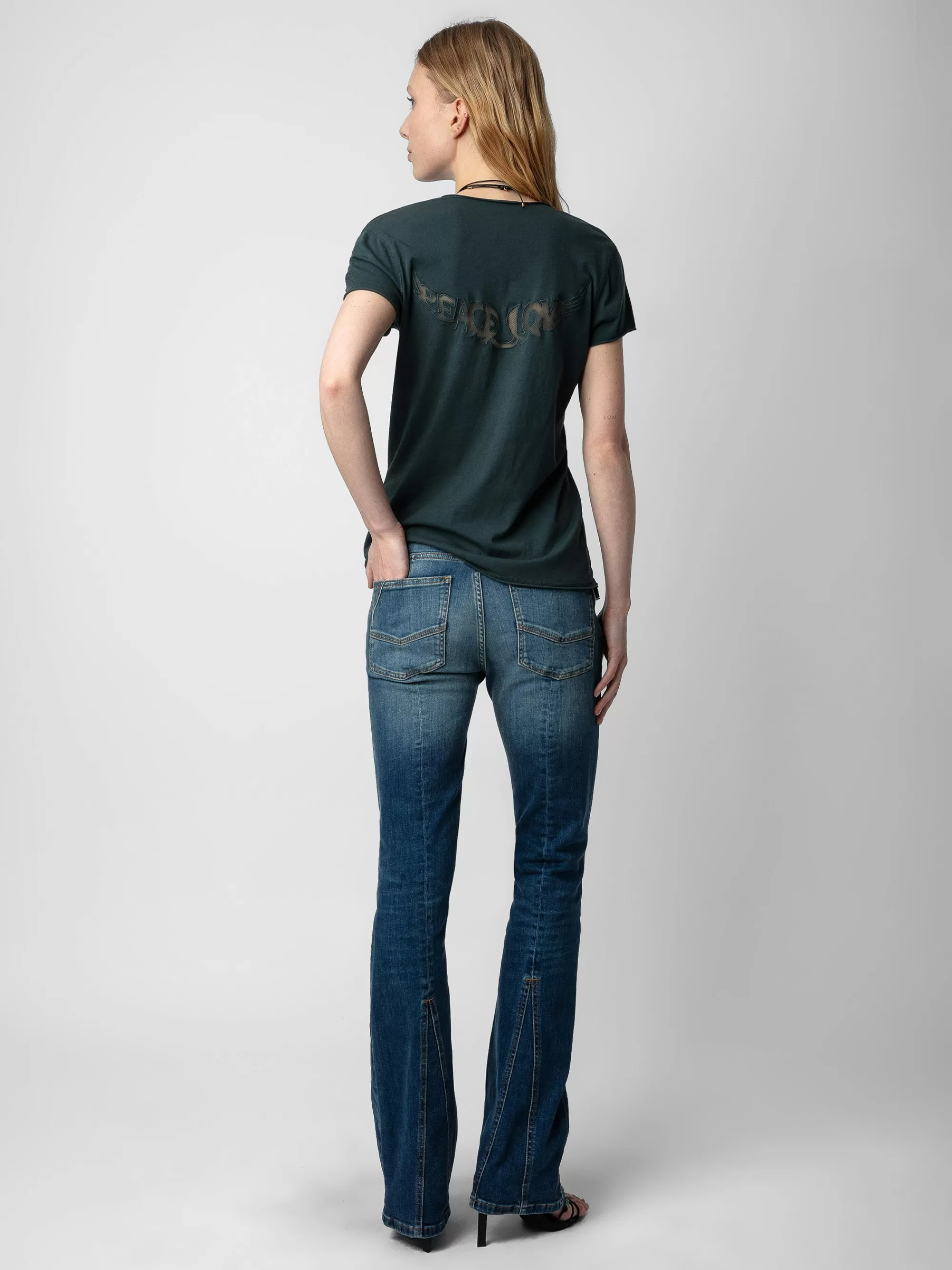 T-Shirts | Spring/Summer 2024 | Zadig&Voltaire Story Fishnet T-shirt Nori