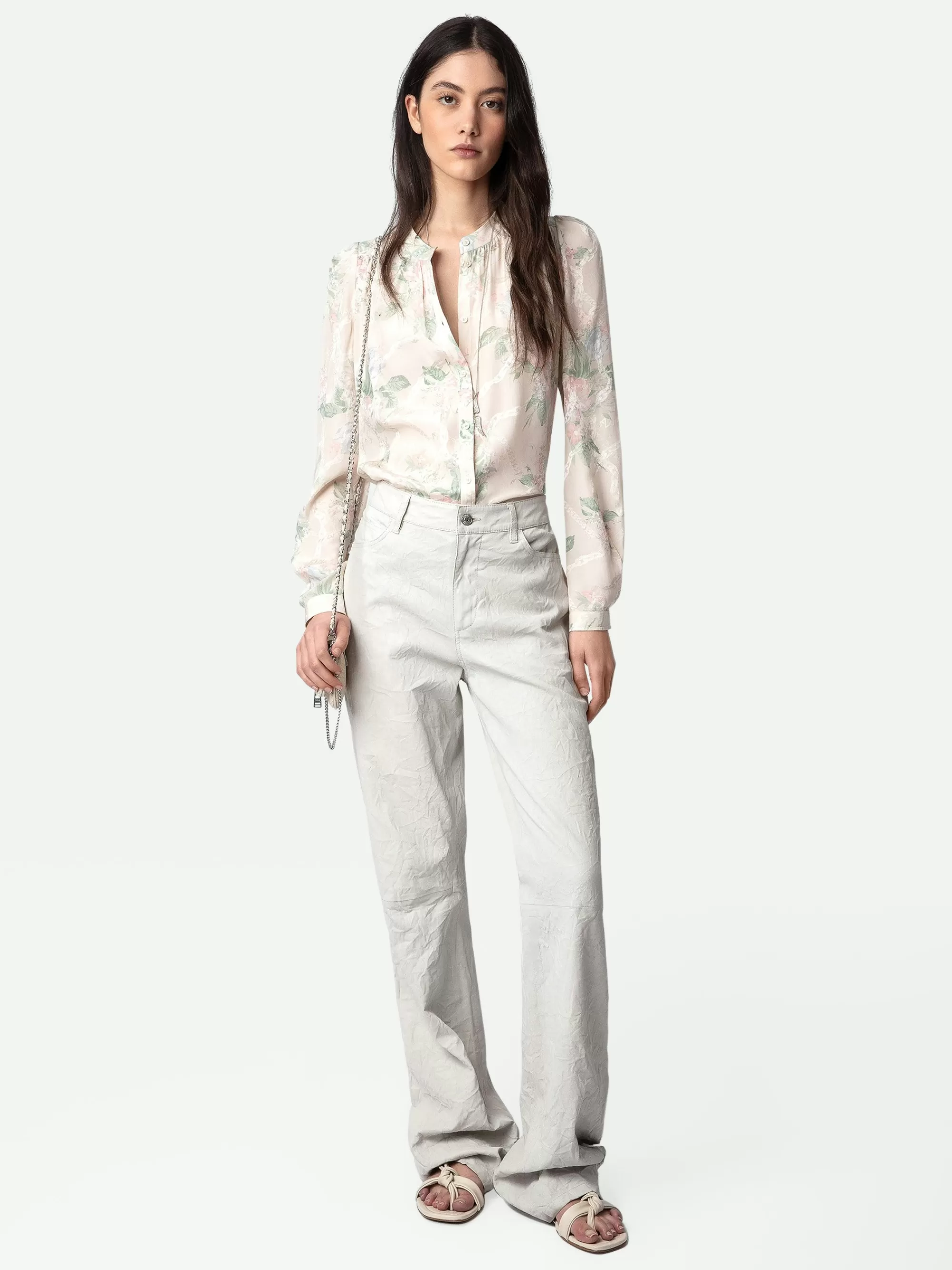 Tops & Shirts | Spring/Summer 2024 | Zadig&Voltaire Tchin Satin Blouse Mastic