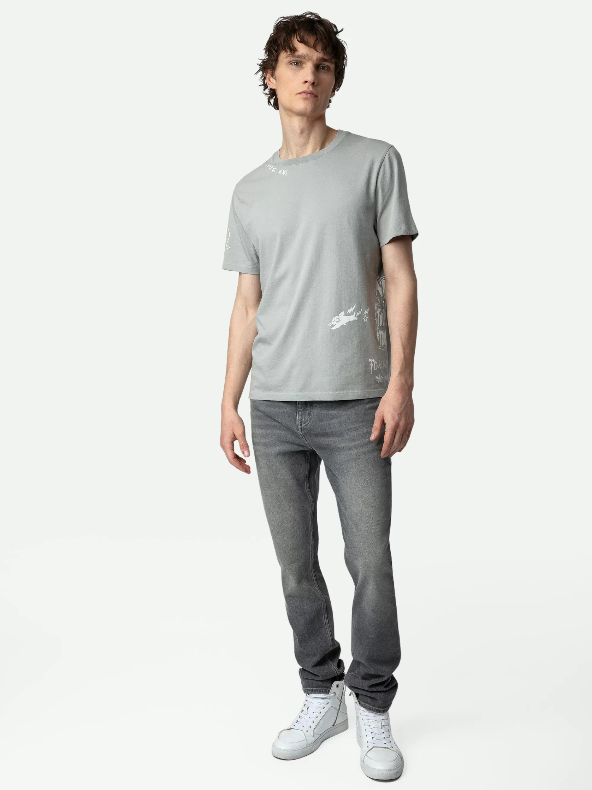 Spring/Summer 2024 | T-Shirts | Zadig&Voltaire Ted Tag T-shirt Oyster
