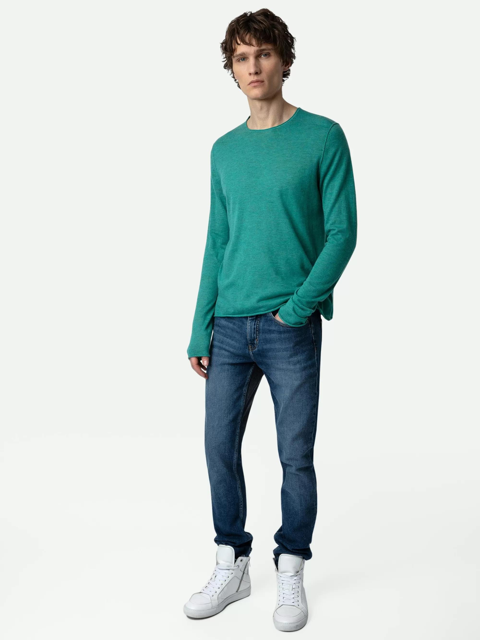 Spring/Summer 2024 | Sweaters & Cardigans | Zadig&Voltaire Teiss Cashmere Sweater Aqua