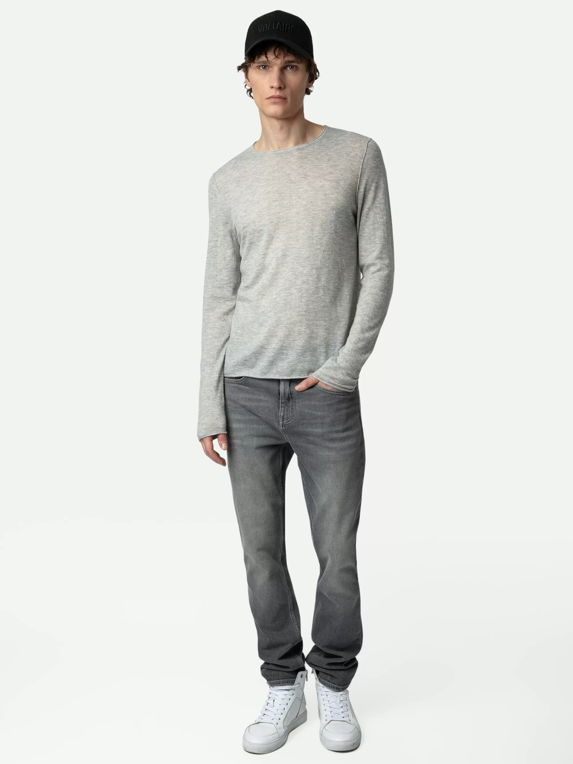 Spring/Summer 2024 | Sweaters & Cardigans | Zadig&Voltaire Teiss Cashmere Sweater Light grey