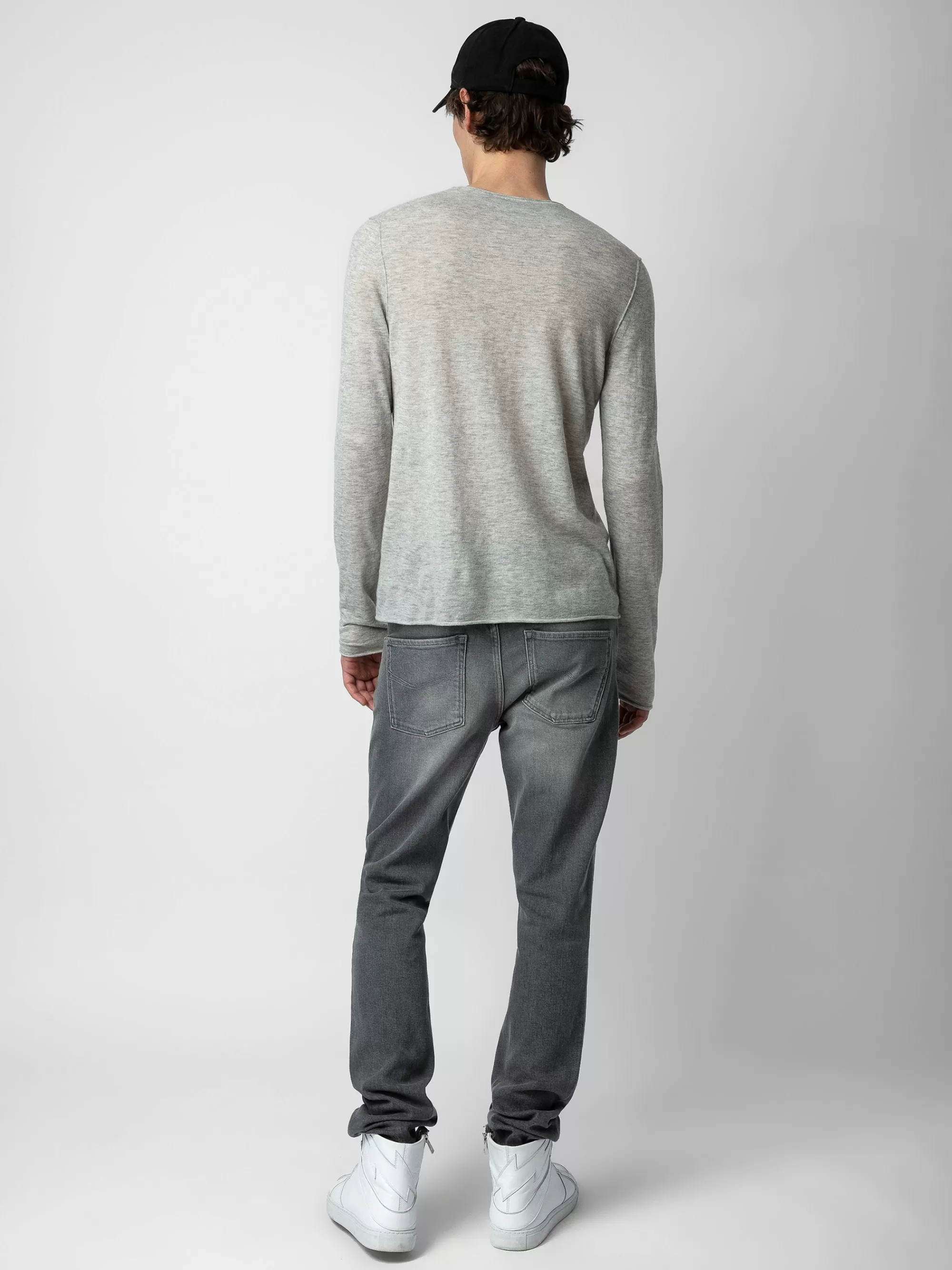 Spring/Summer 2024 | Sweaters & Cardigans | Zadig&Voltaire Teiss Cashmere Sweater Light grey