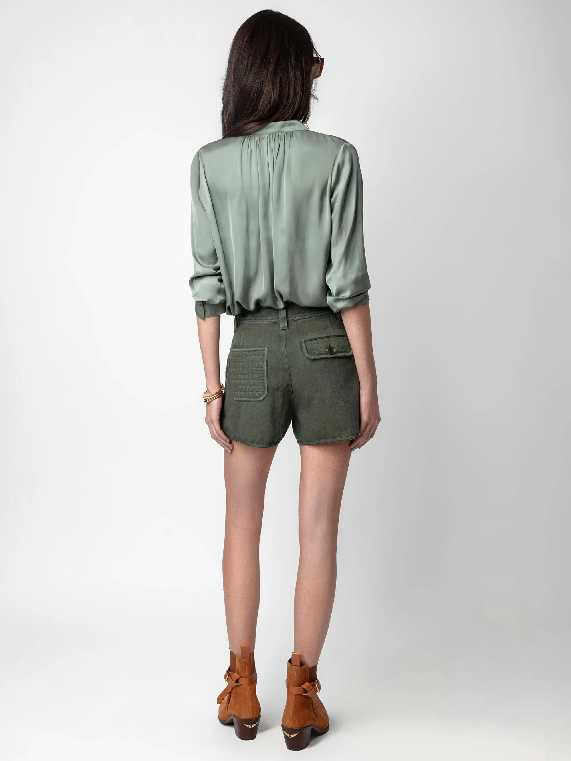 Tops & Shirts | Spring/Summer 2024 | Zadig&Voltaire Tink Satin Blouse Treillis