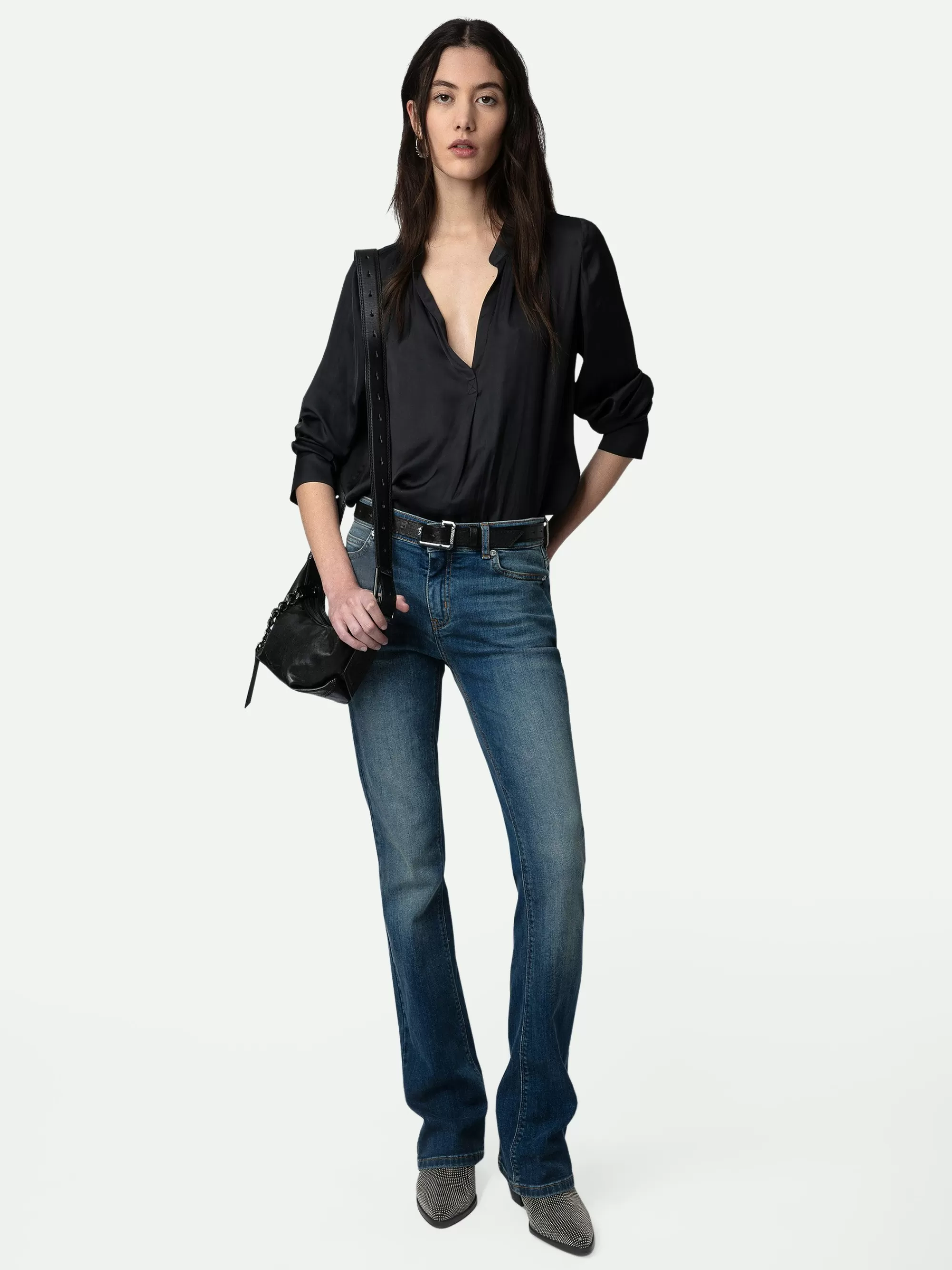 Tops & Shirts | Iconics | Zadig&Voltaire Tink Satin Tunic Black