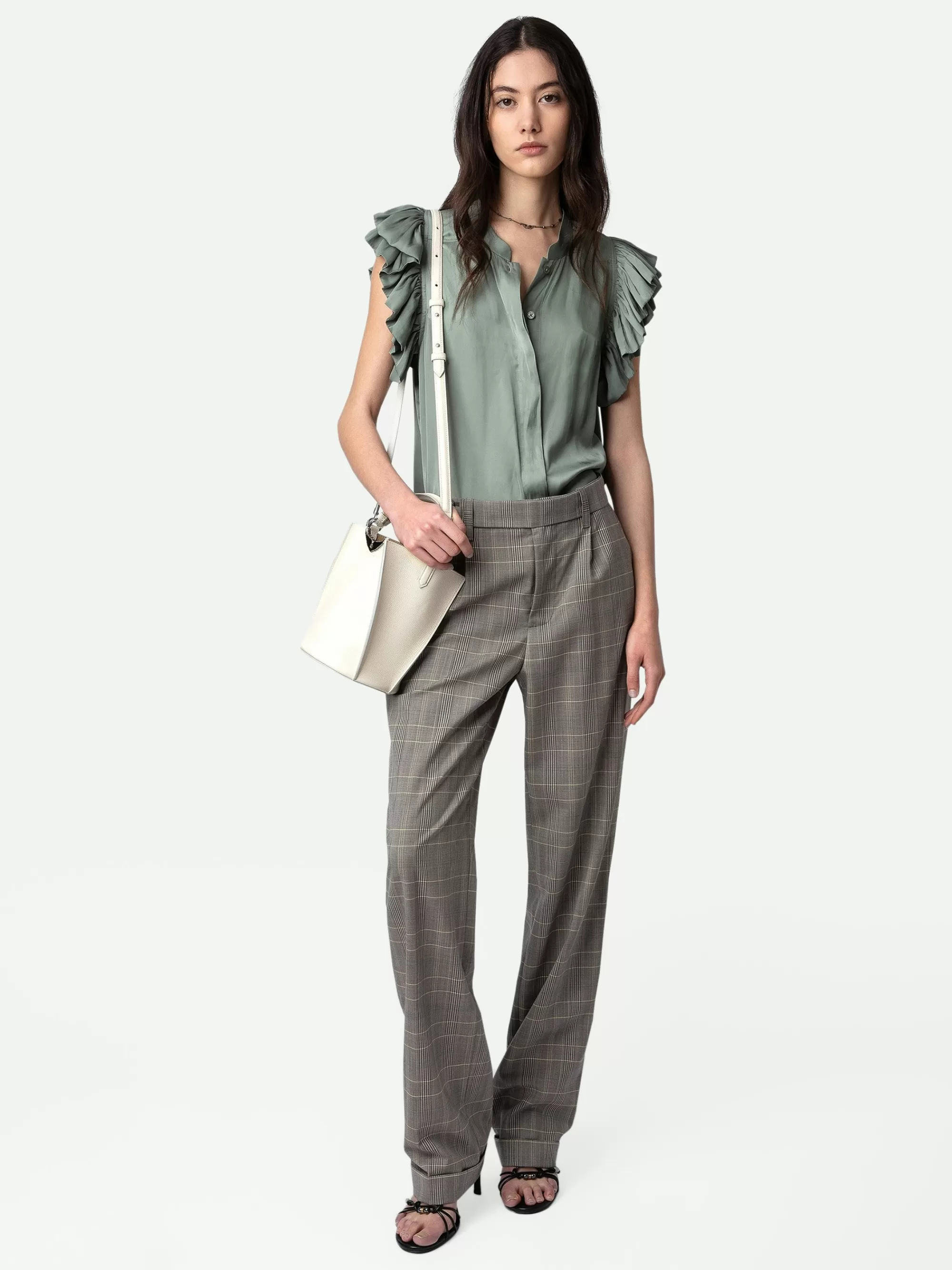 Tops & Shirts | Spring/Summer 2024 | Zadig&Voltaire Tiza Satin Top Treillis