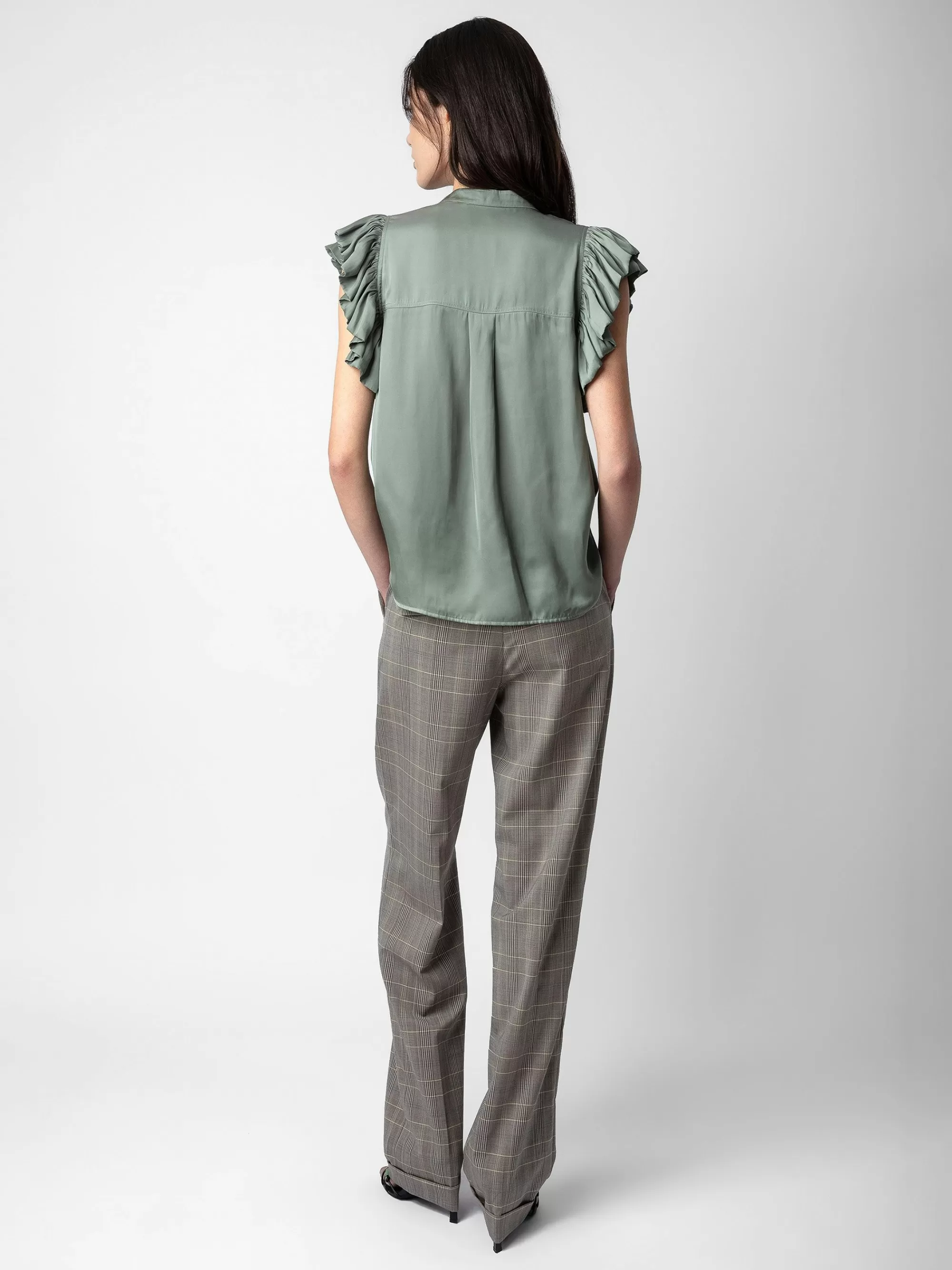 Tops & Shirts | Spring/Summer 2024 | Zadig&Voltaire Tiza Satin Top Treillis