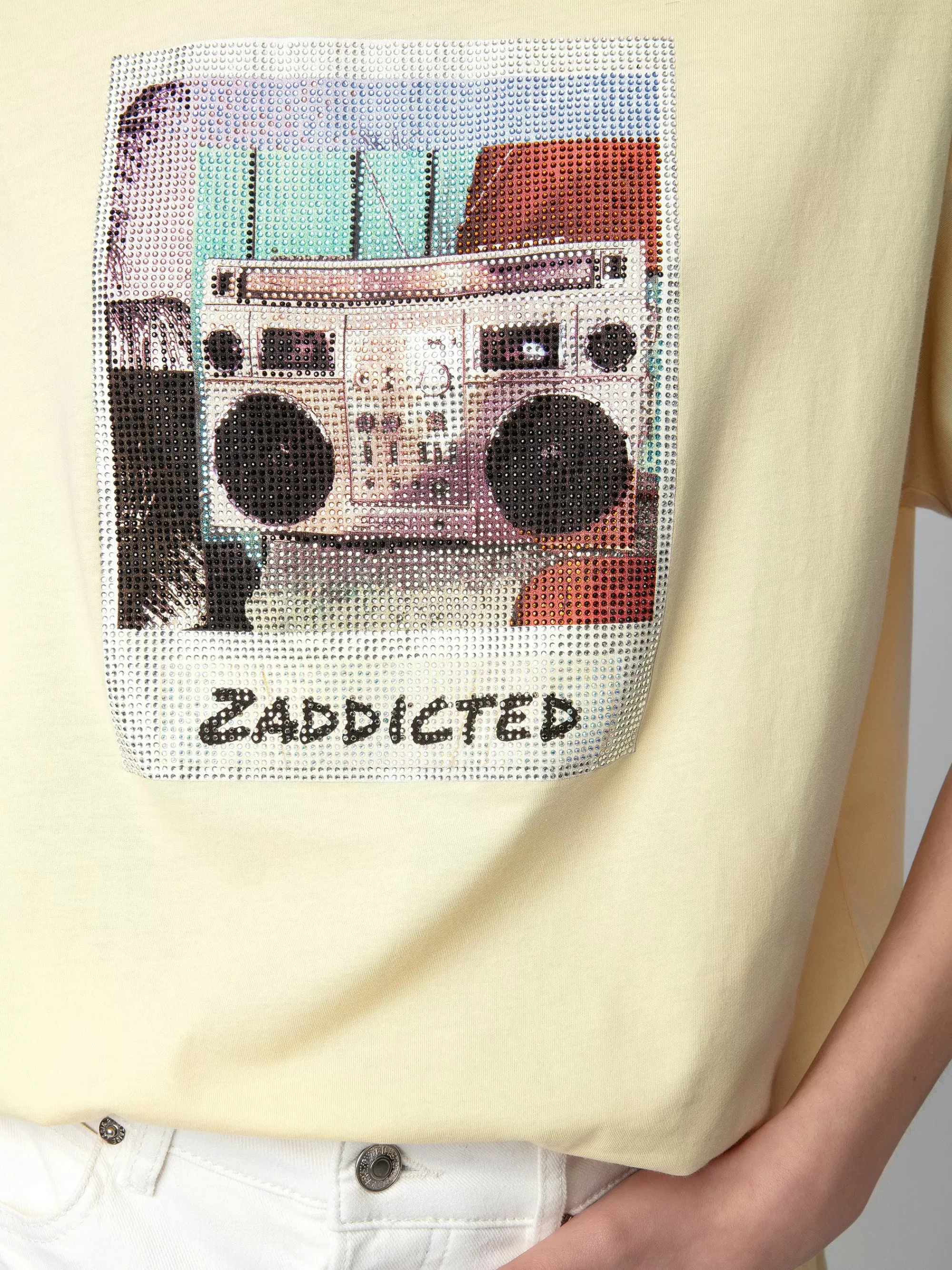 T-Shirts | Embellishment | Zadig&Voltaire Tommer Diamanté Photoprint T-shirt Shea