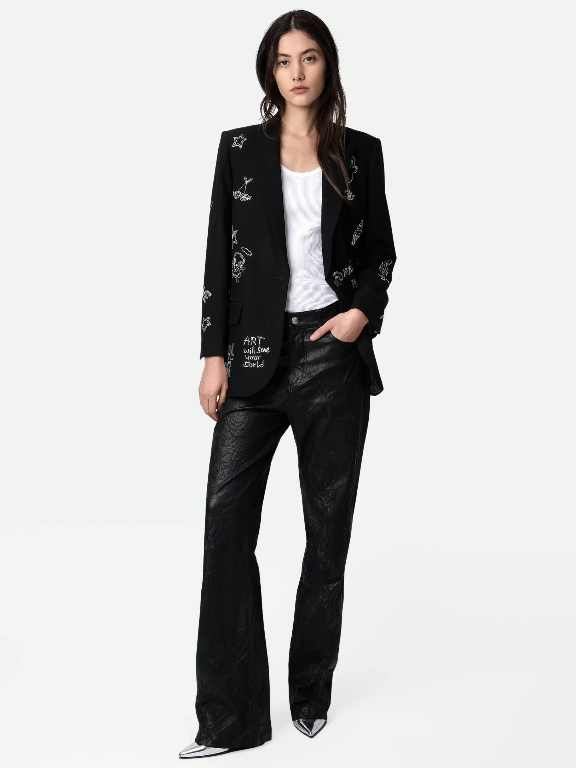 Jackets & Coats | Blazers | Zadig&Voltaire Viva Diamanté Blazer Black